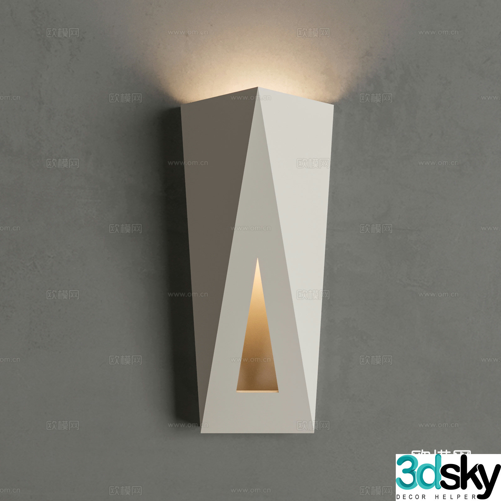 Topsy Triangle Media Room Wall Light 3D Model