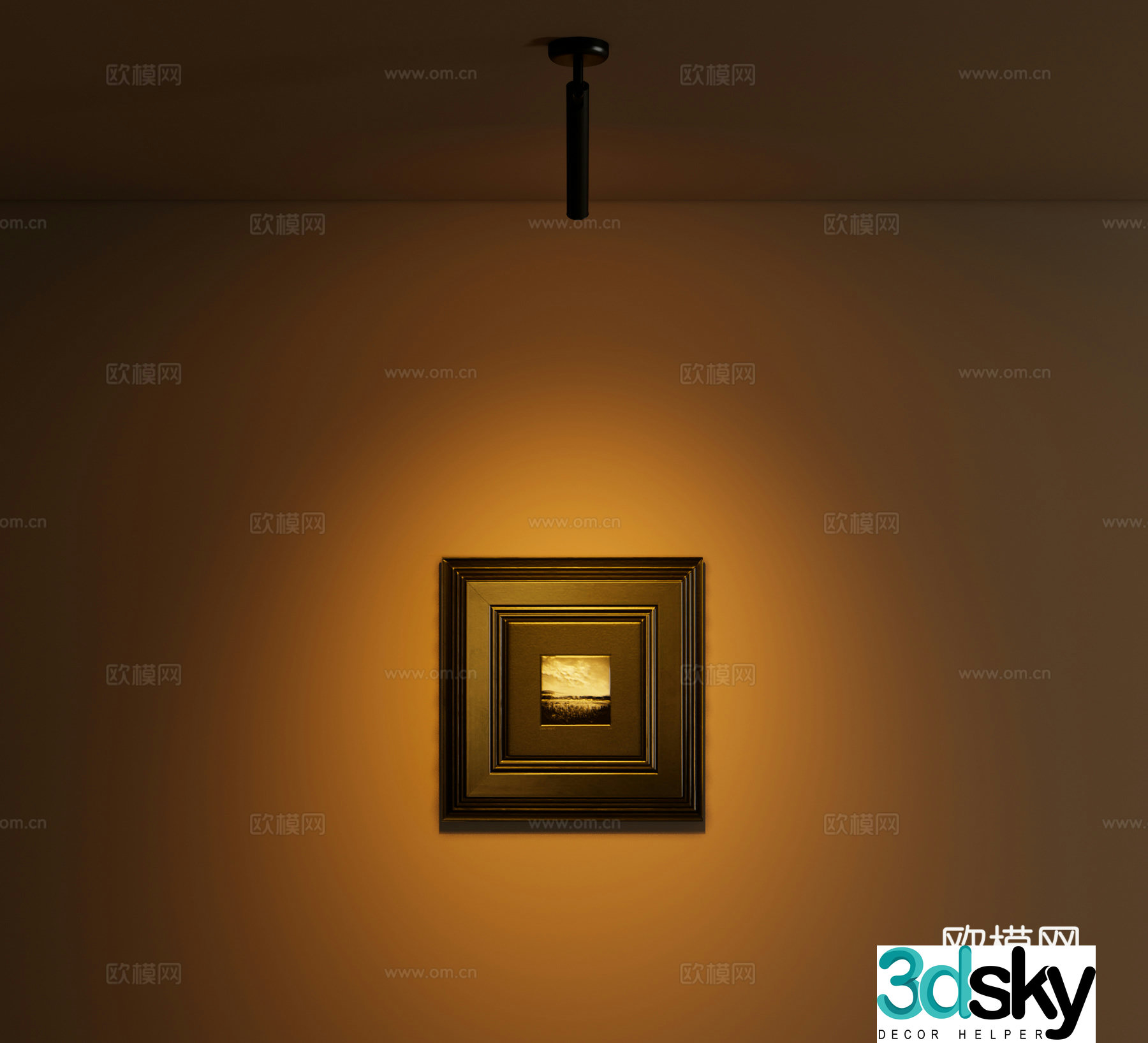 Modern downlight shooting light atmosphere light installation 3D model