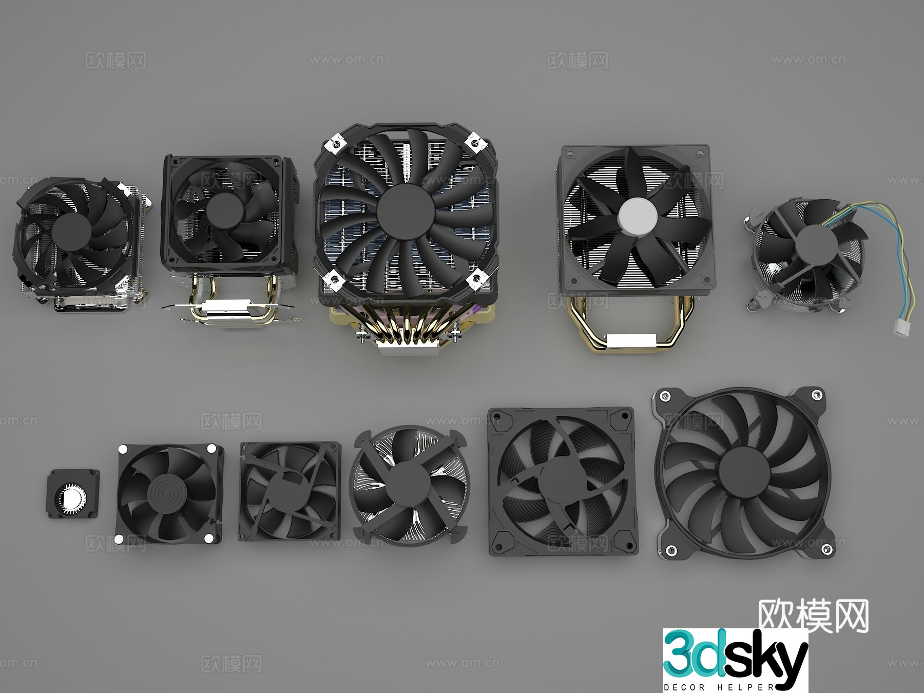 CPU radiator radiator CPU fan chip fan chip radiator 3D model
