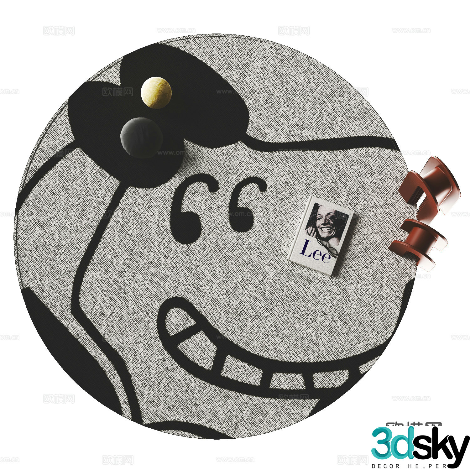Modern children’s carpet Round carpet 3d model
