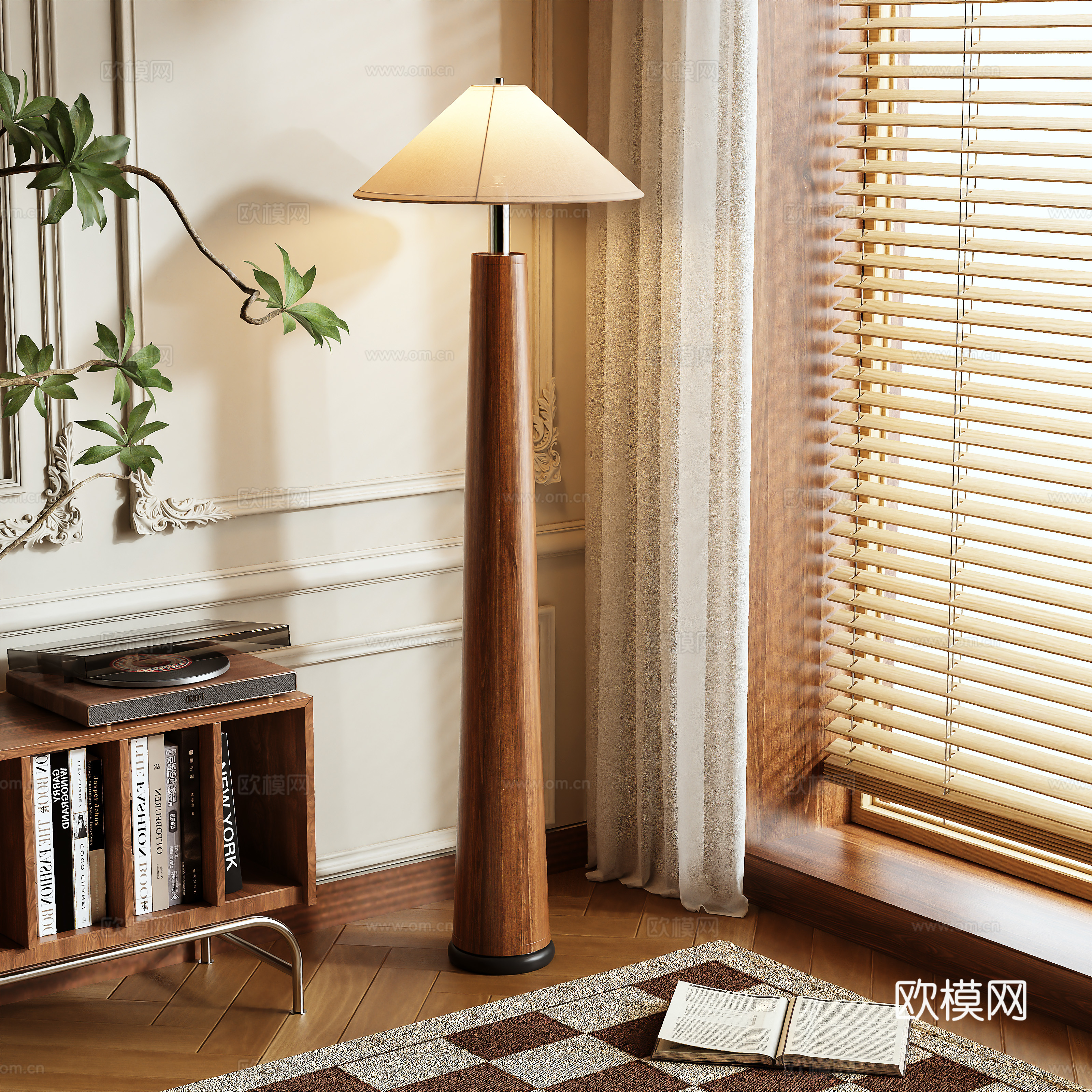 Middle-aged floor lamp 3d model