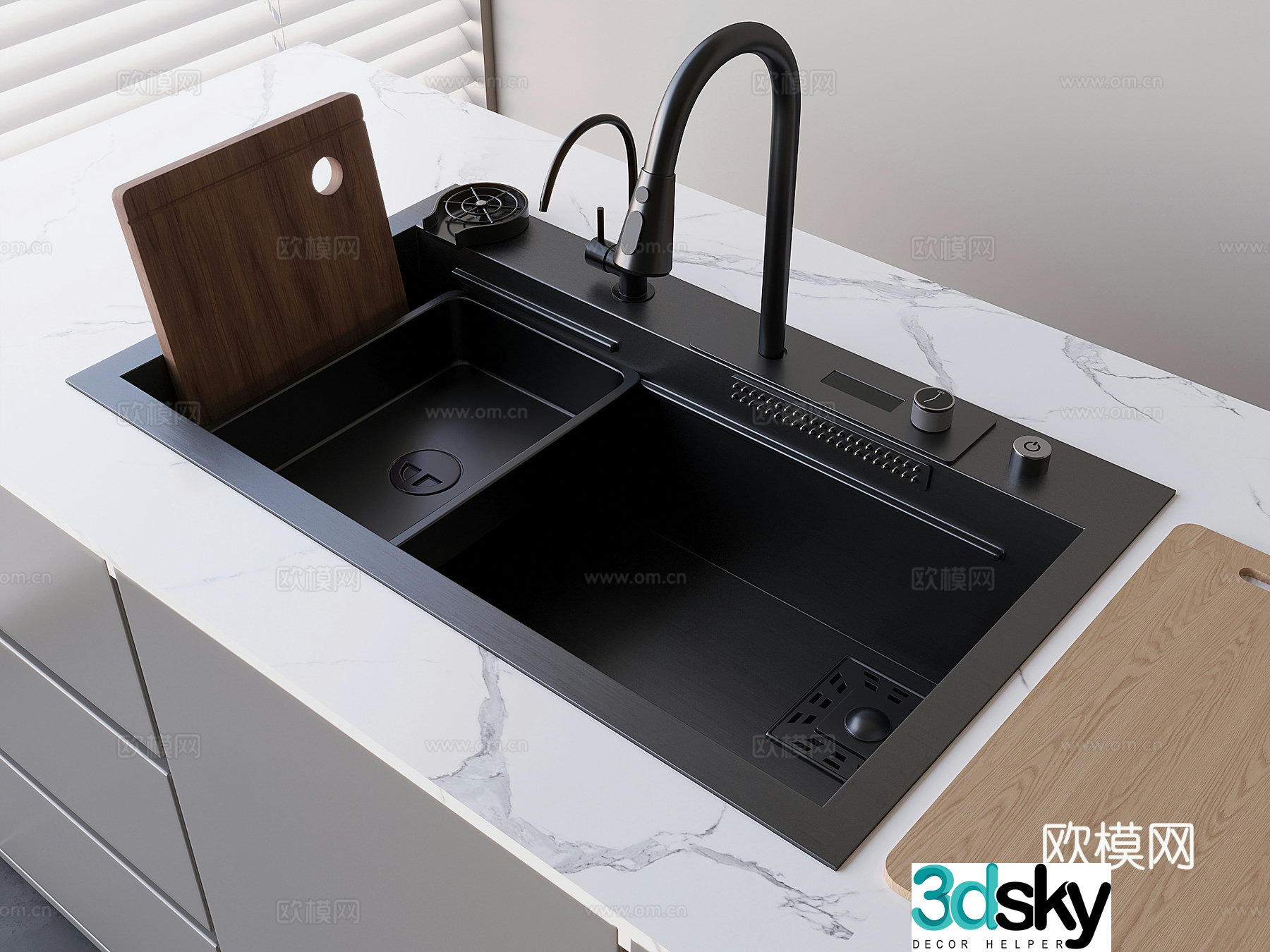 sink sink cutting board 3d model