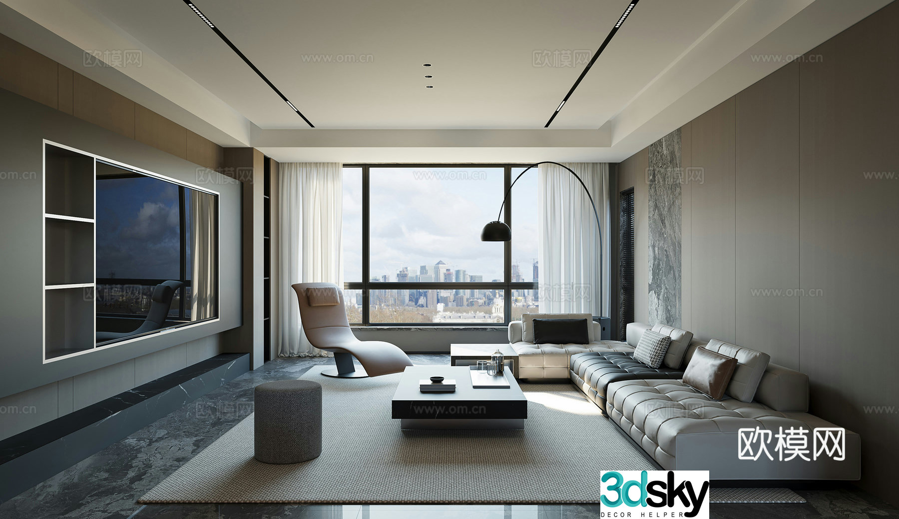 Modern living room 3d model