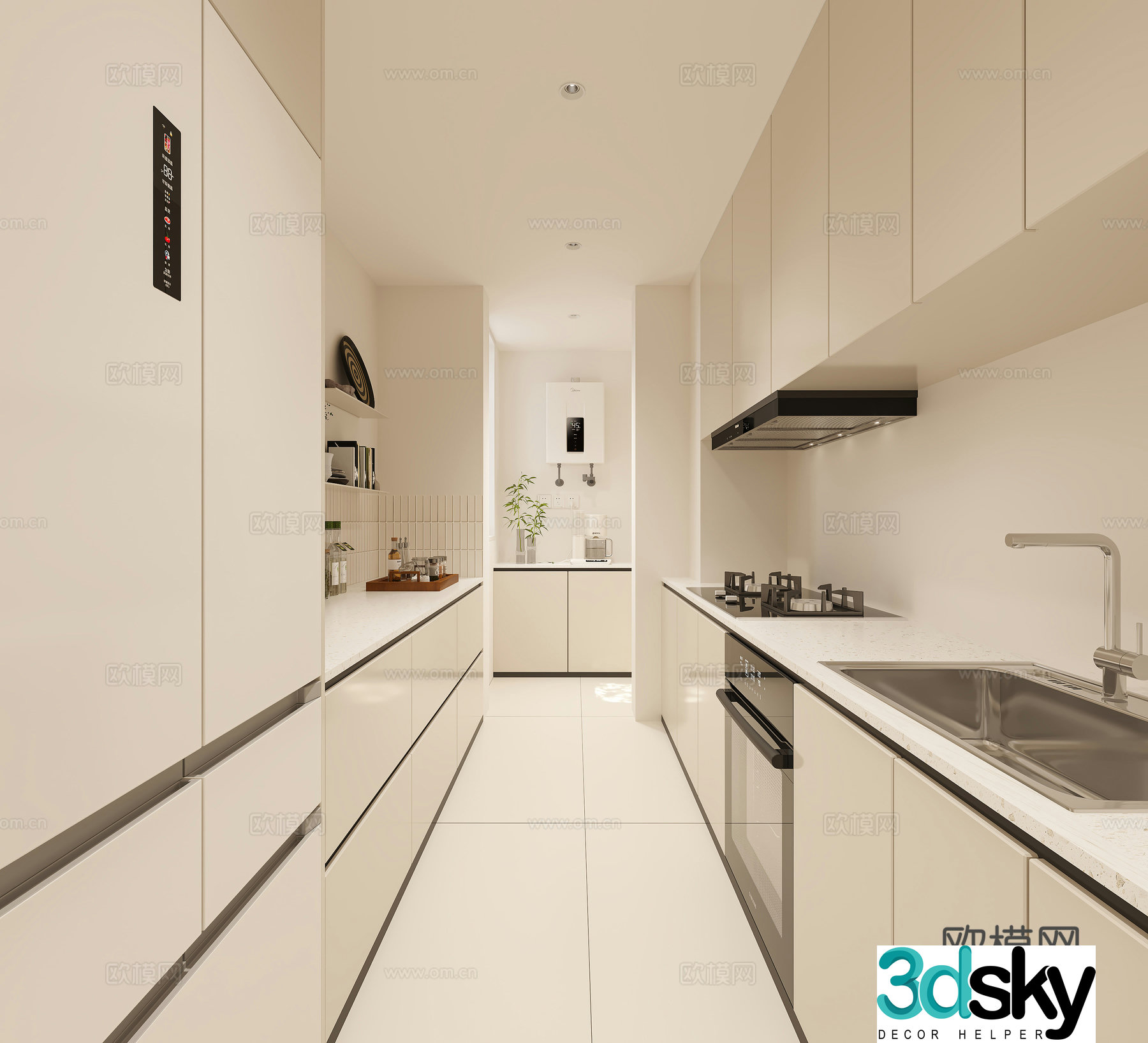 Creamy Kitchen 3d Model