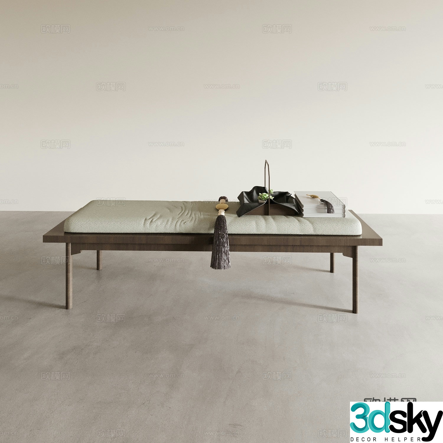 bed footrest bench bench 3d model