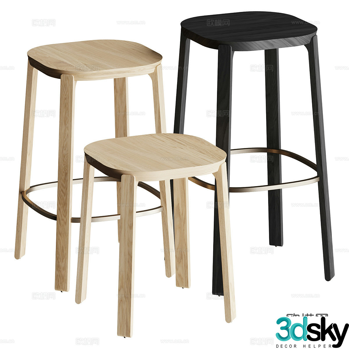 bar stool bar stool high stool 3d model