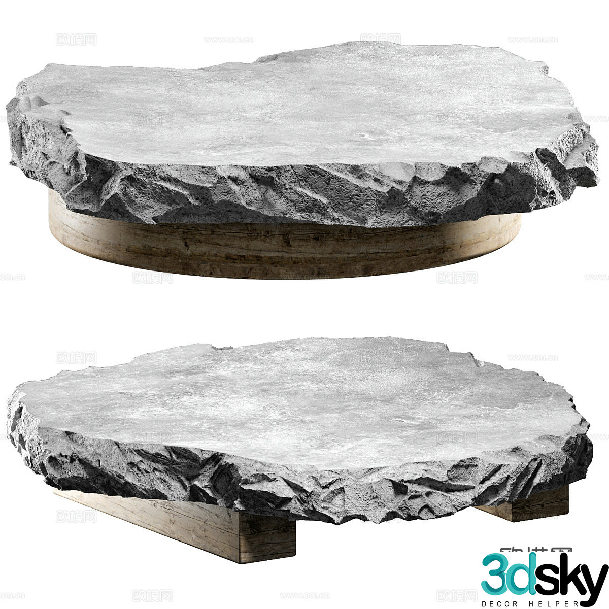 Rock coffee table 3d model