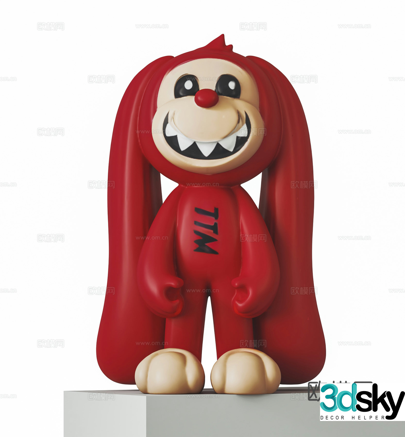 Modern cartoon sculpture trendy toy ornaments 3d model