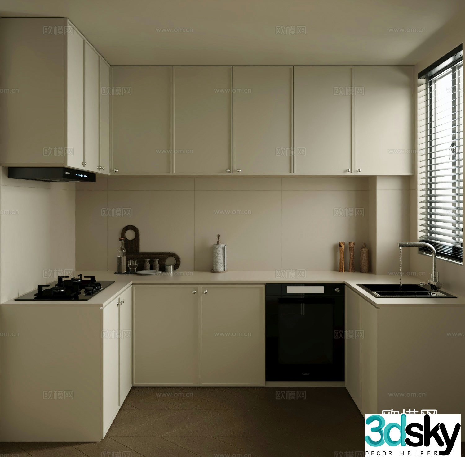 Creamy Kitchen 3d Model
