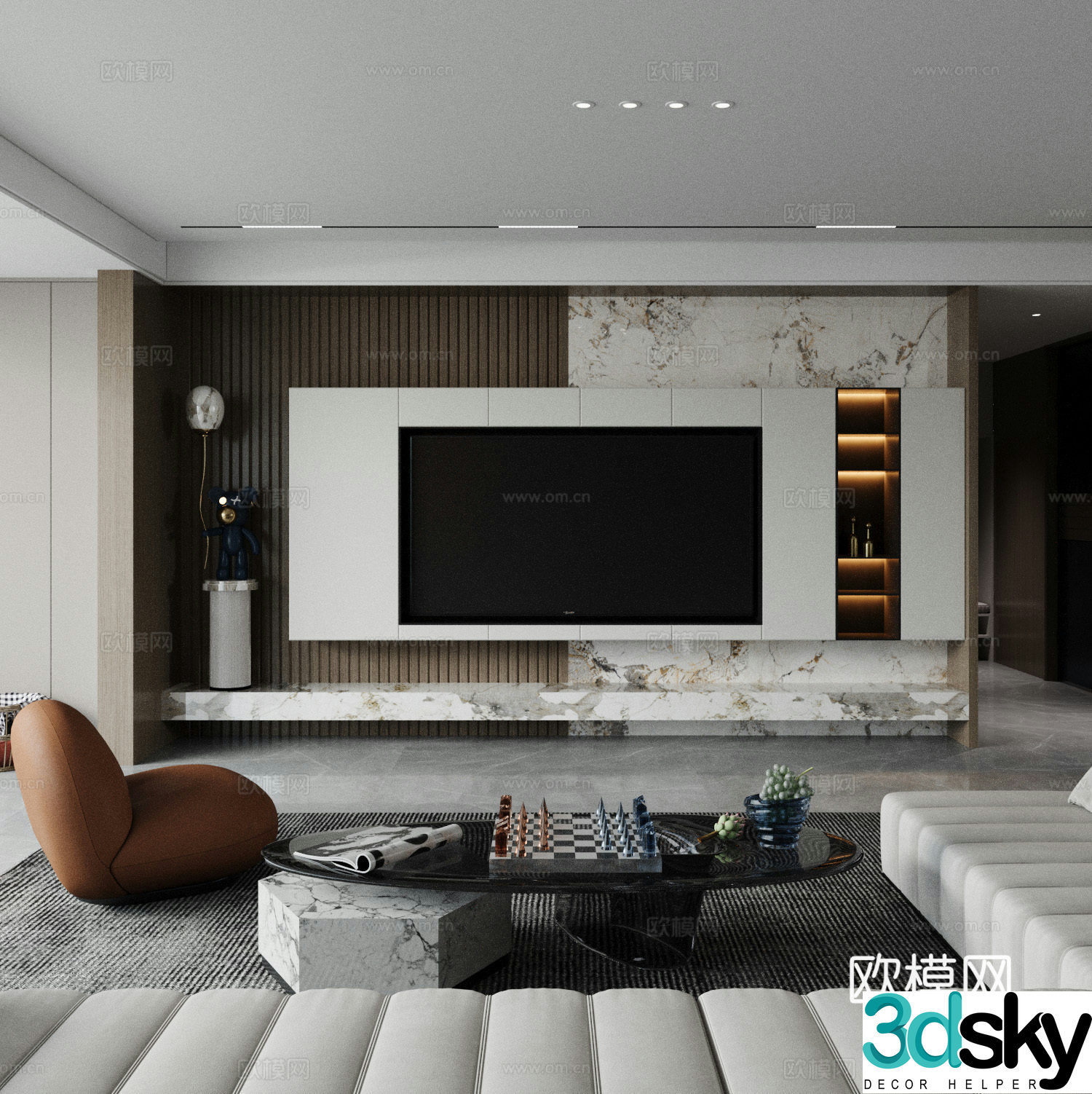 Italian living room 3d model
