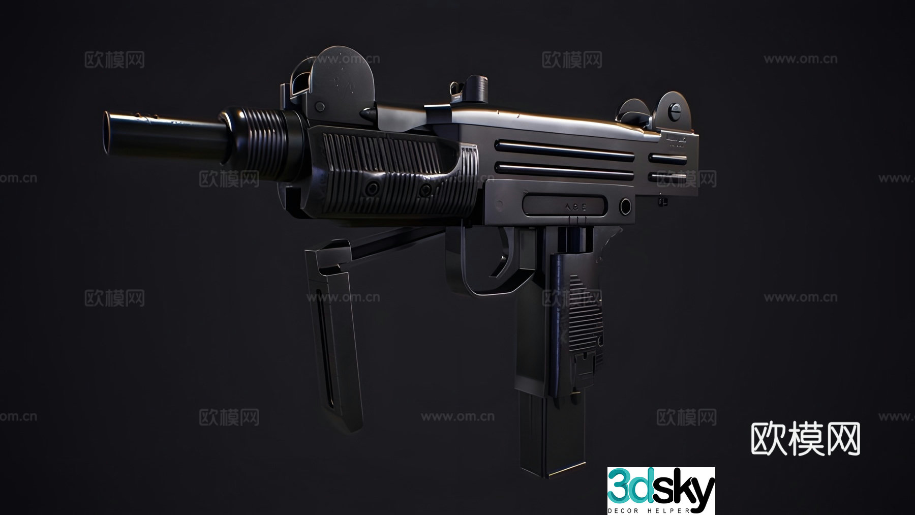 Submachine gun 3d model
