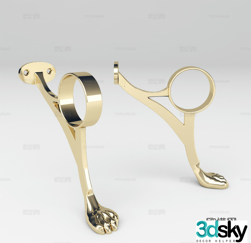Modern door legs table legs leg guard 3d model