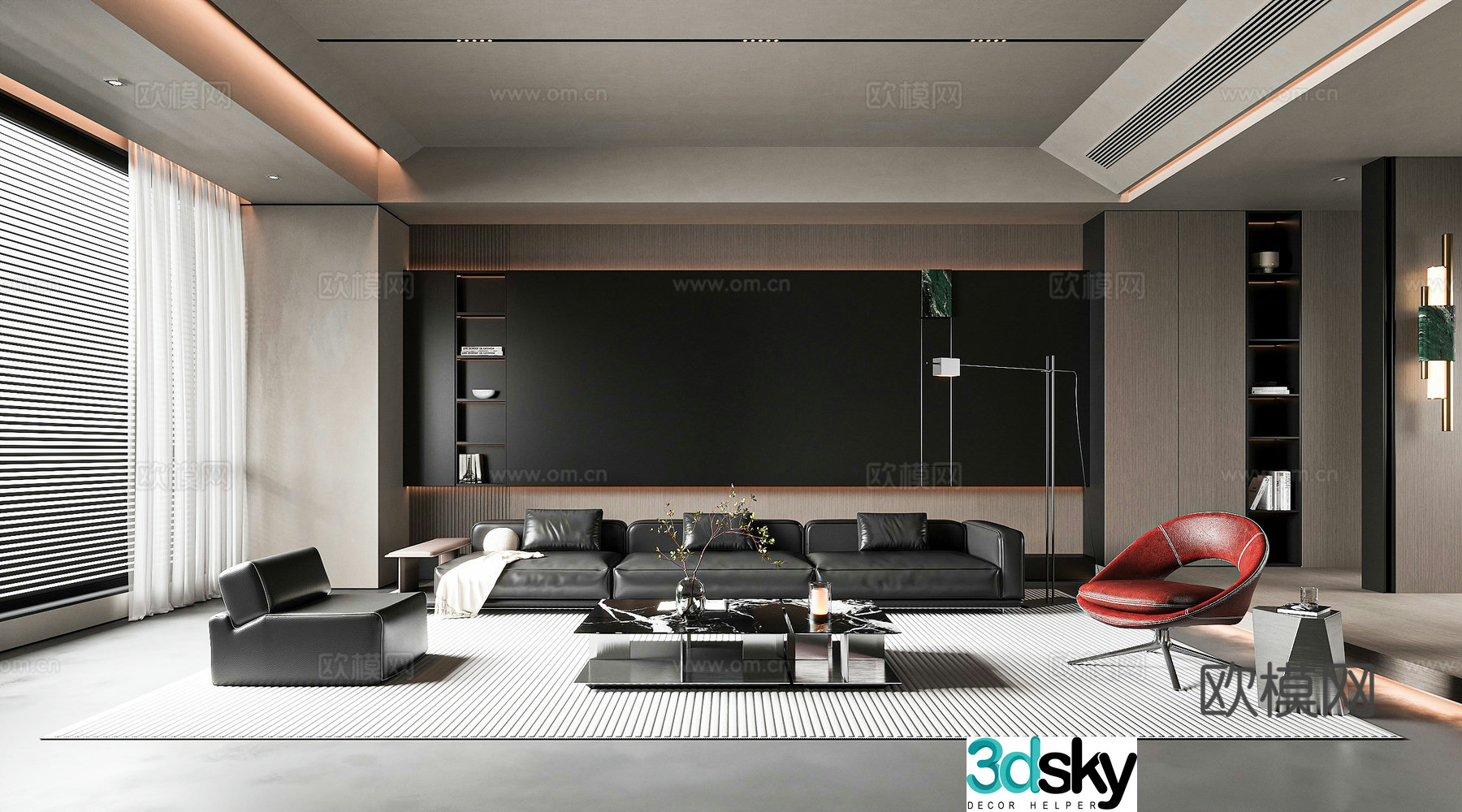 Italian living room 3d model