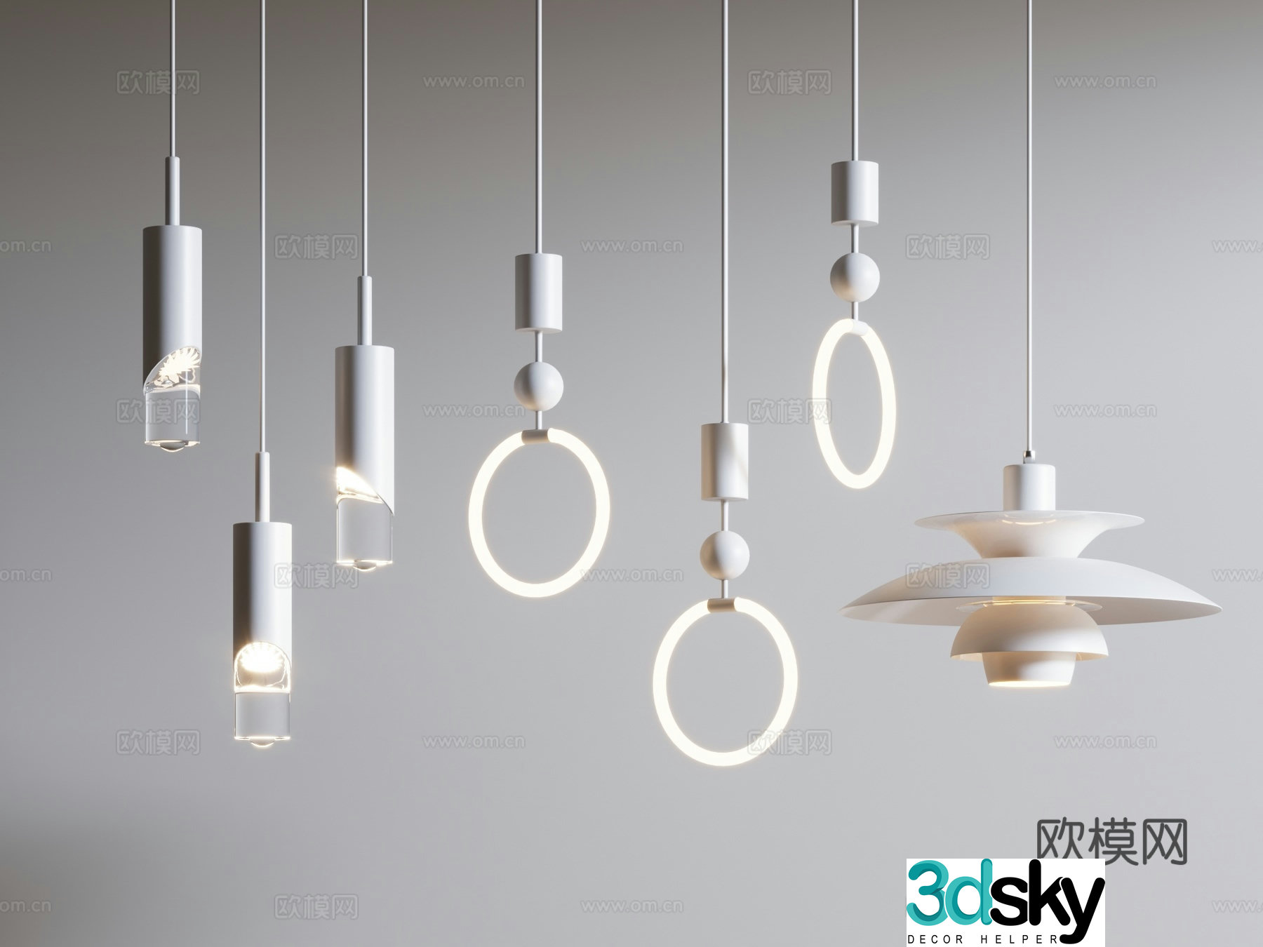 Modern Chandelier Art Chandelier Bedside Chandelier 3D Model