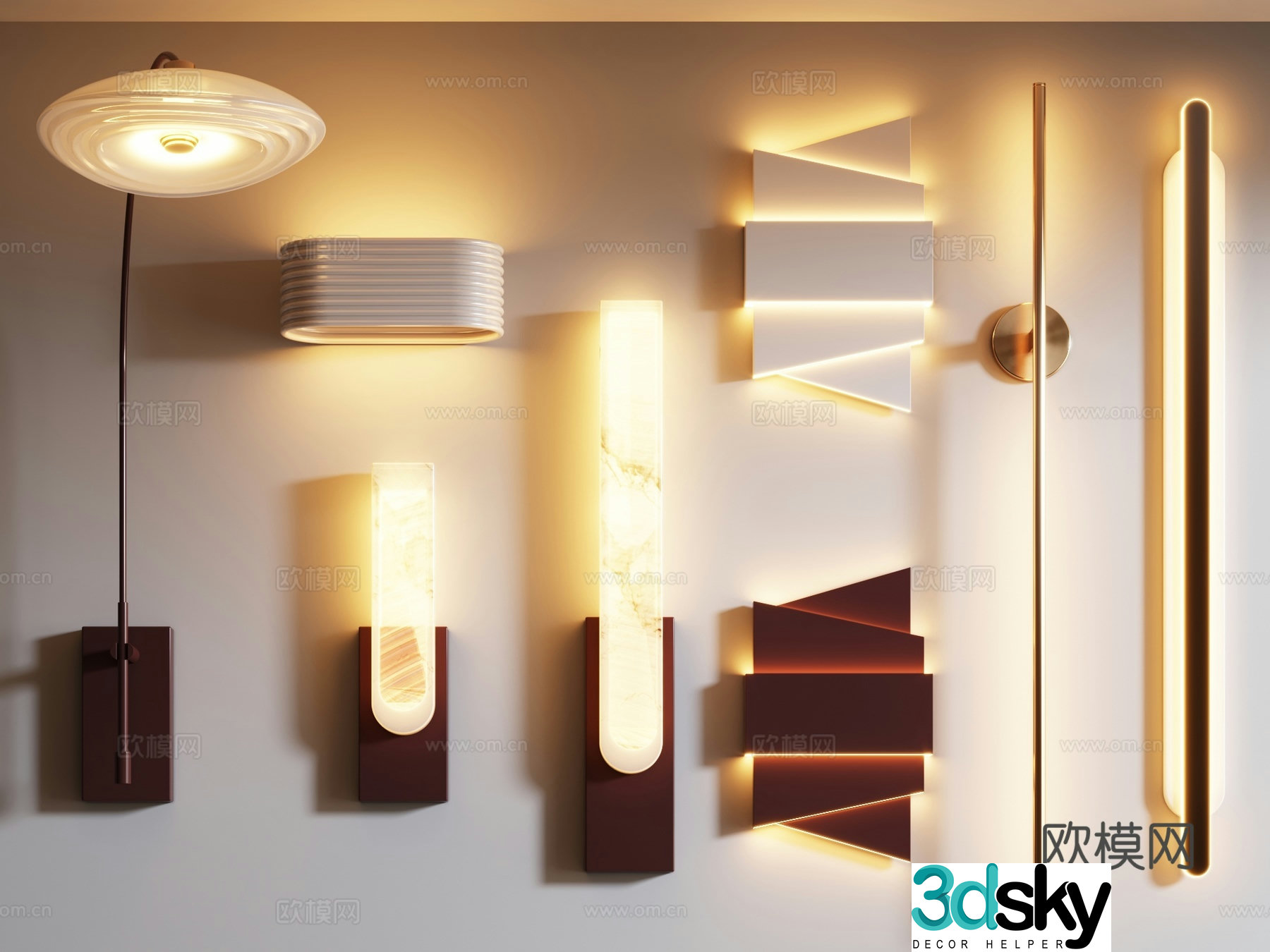 Modern wall lamp Art wall lamp 3d model