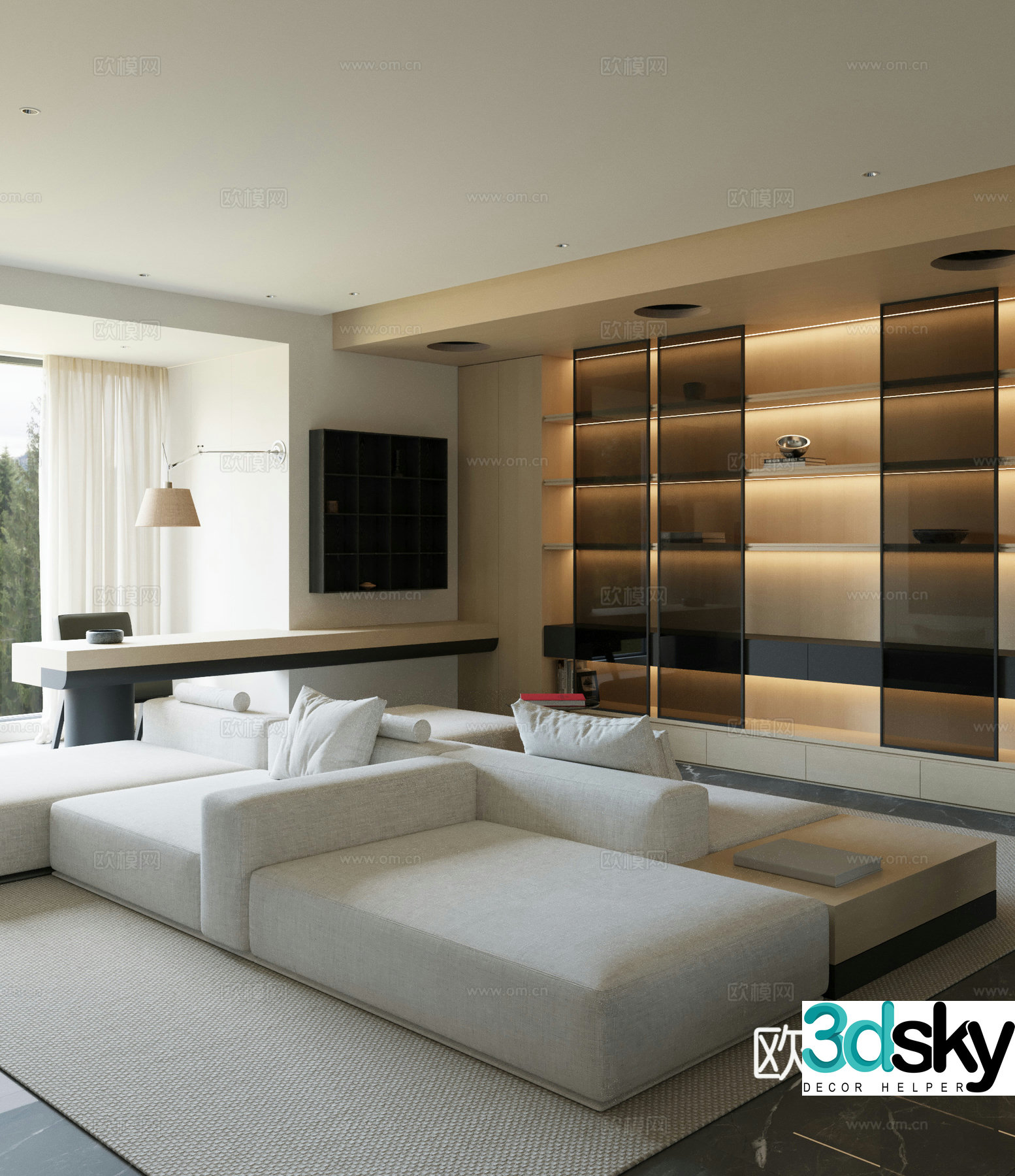 Modern living room 3d model