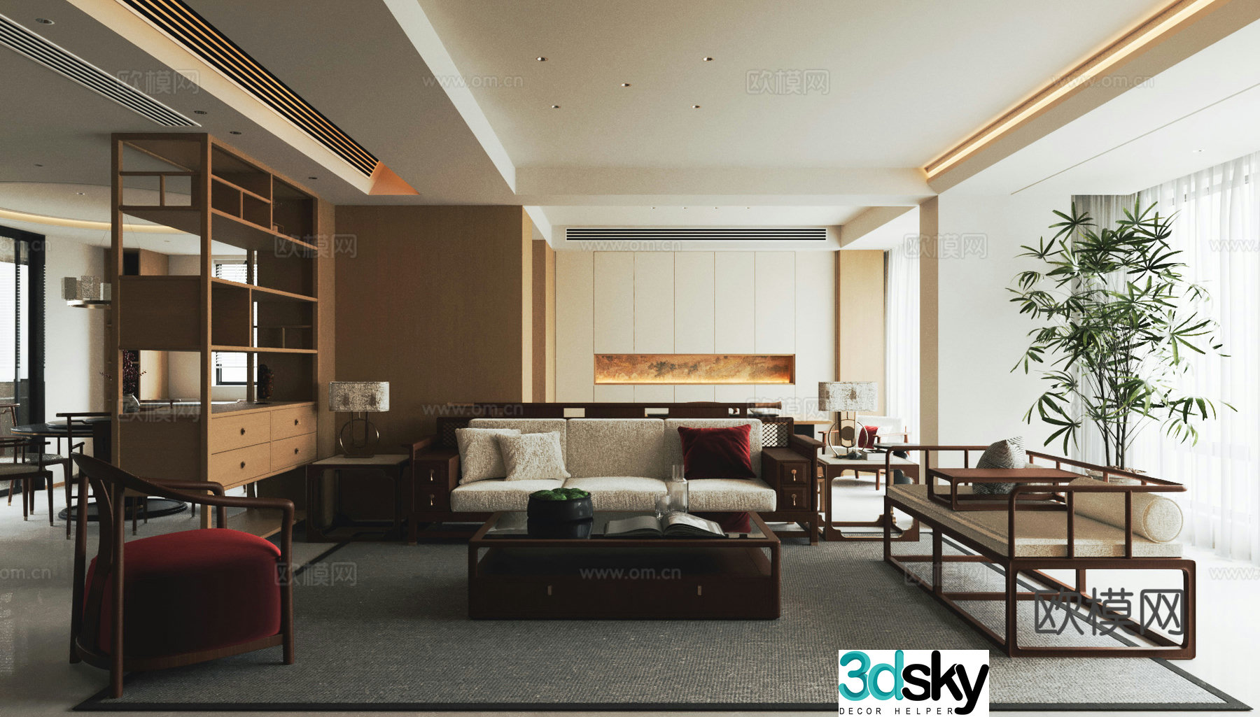 New Chinese living room 3D model