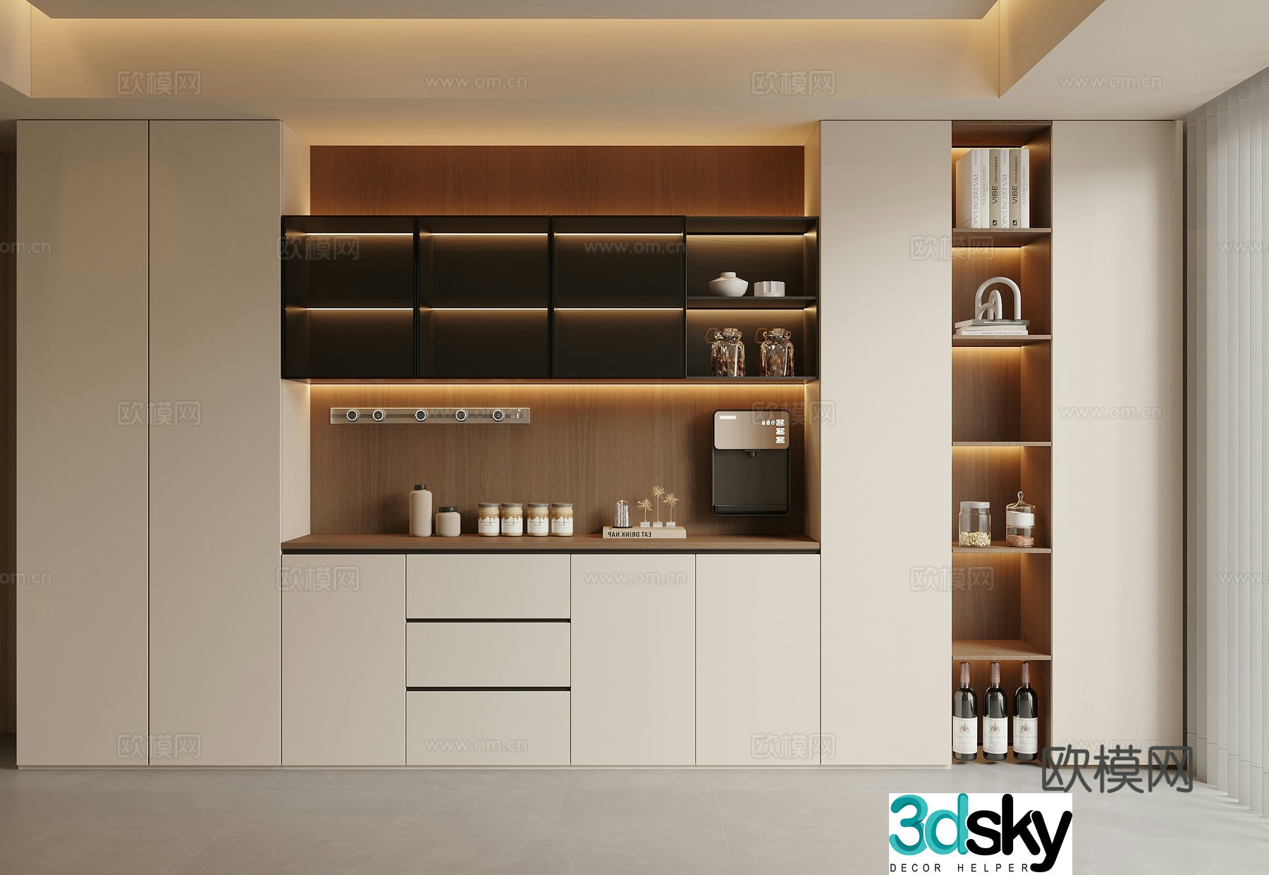 Creamy sideboard 3d model