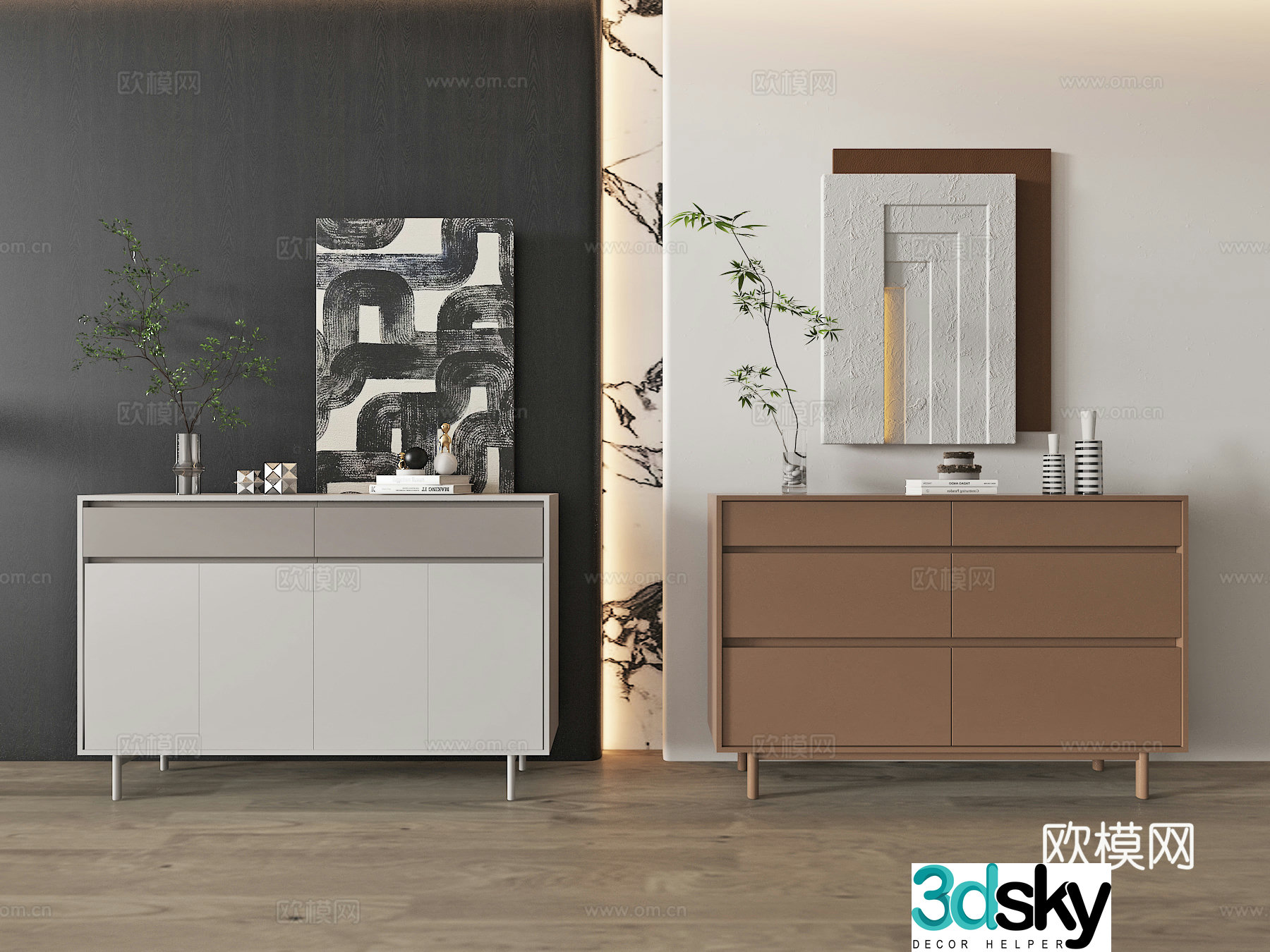 Modern entrance cabinet 3D model