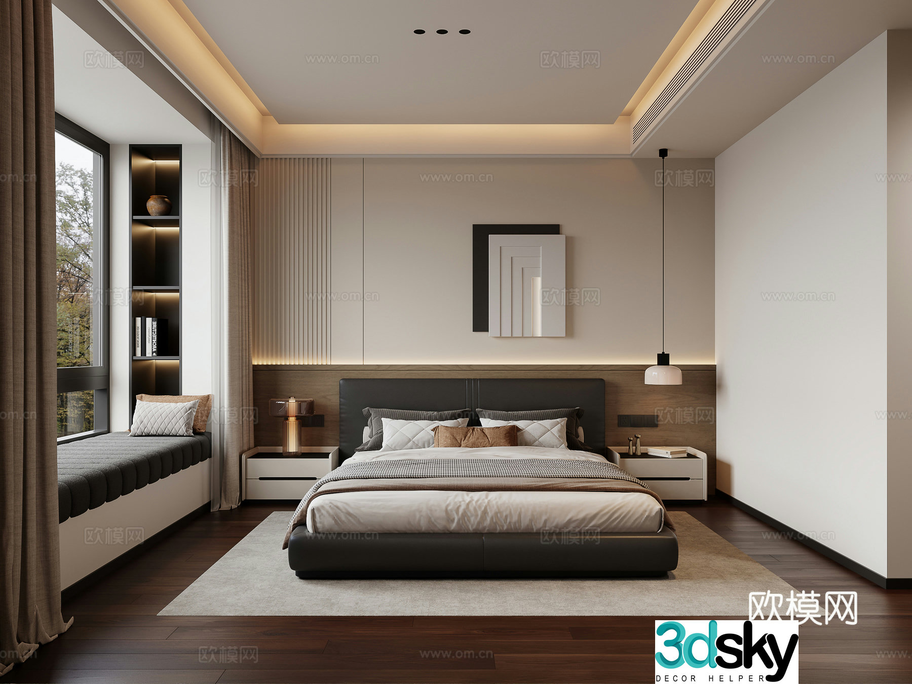 Italian bedroom master bedroom 3d model