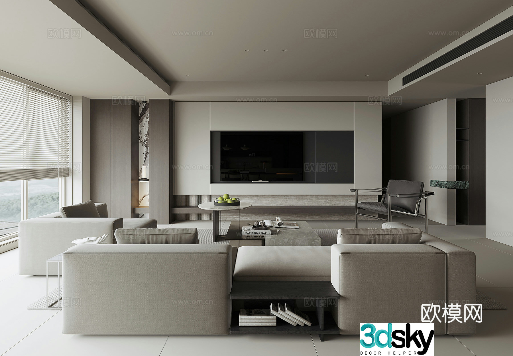 Modern living room 3d model