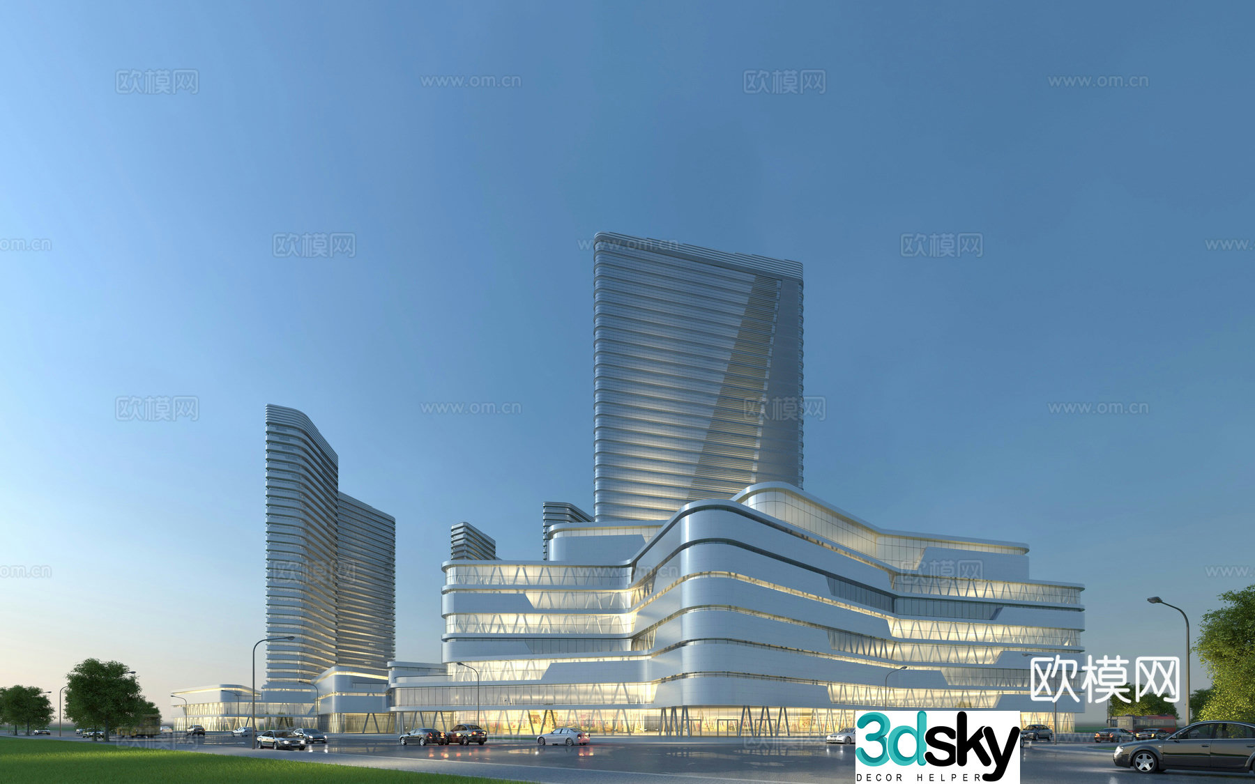 3D model of commercial complex