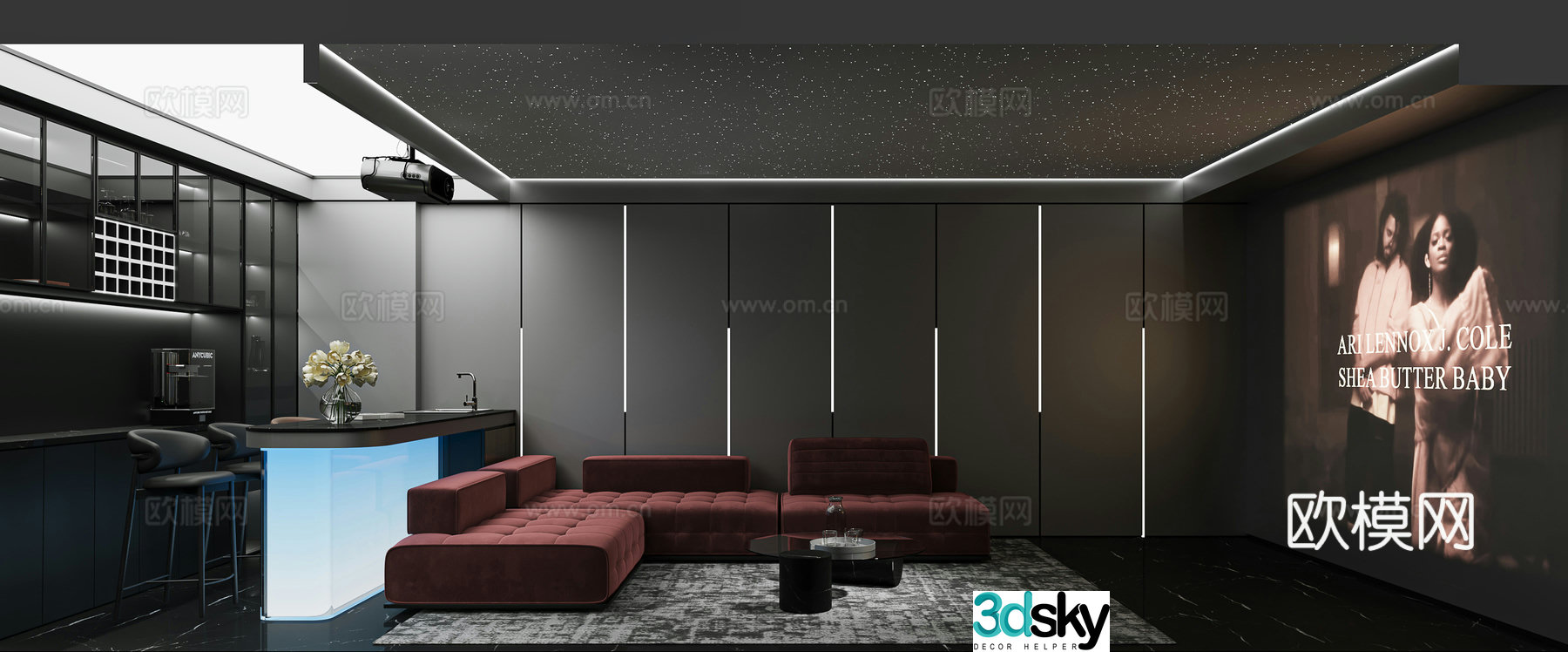 Modern KTV box 3D model