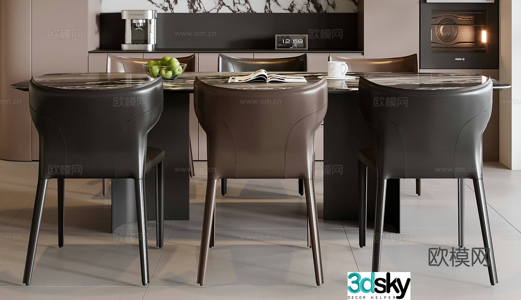 Es about Italian Table and Chair 3D Model