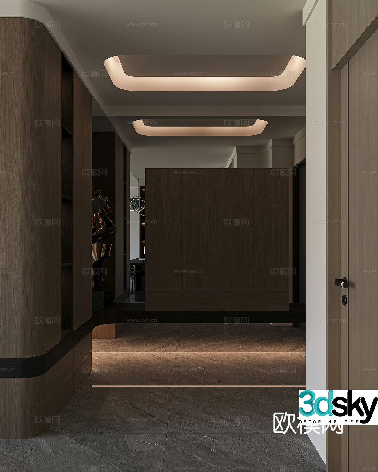 Modern entrance hallway 3D model