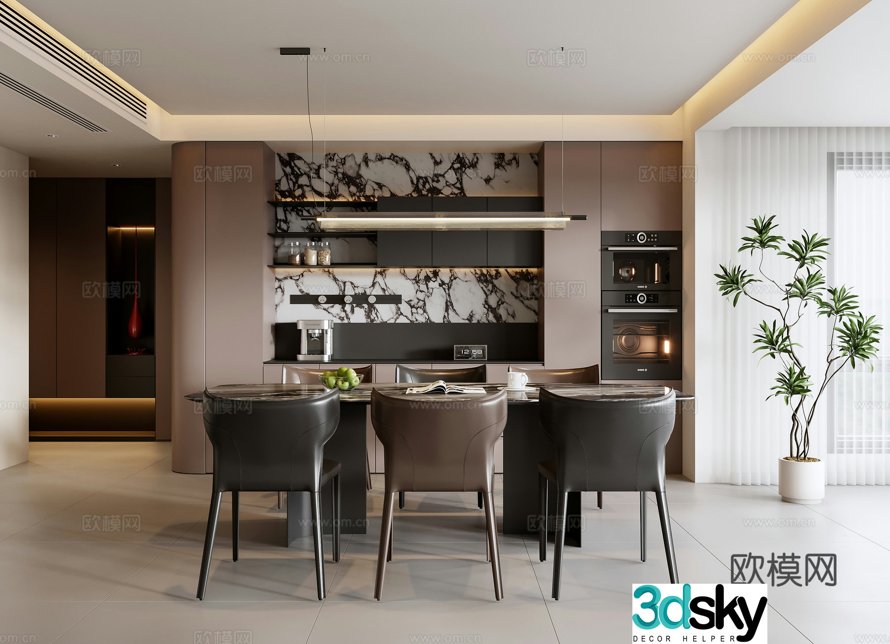 Italian restaurant 3d model