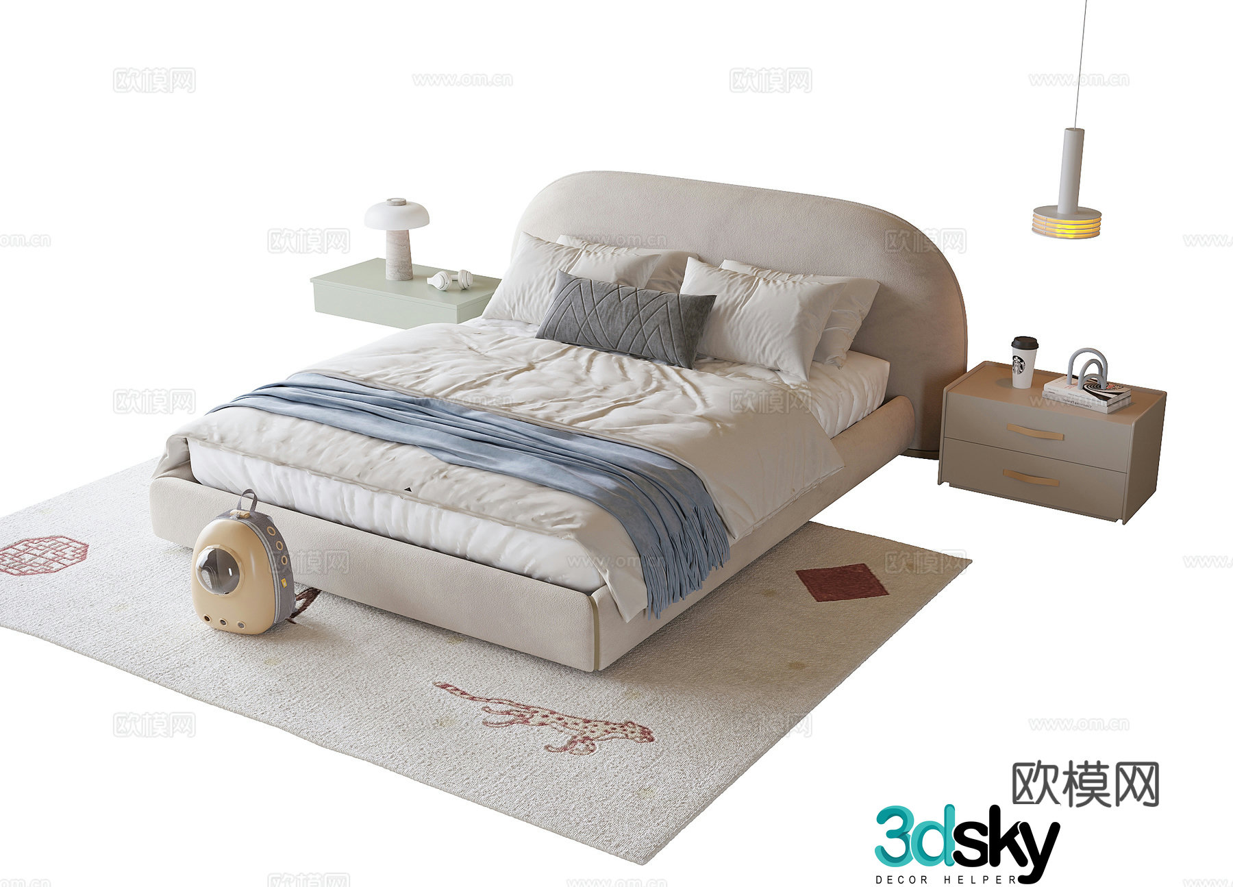 Modern children’s bed 3d model