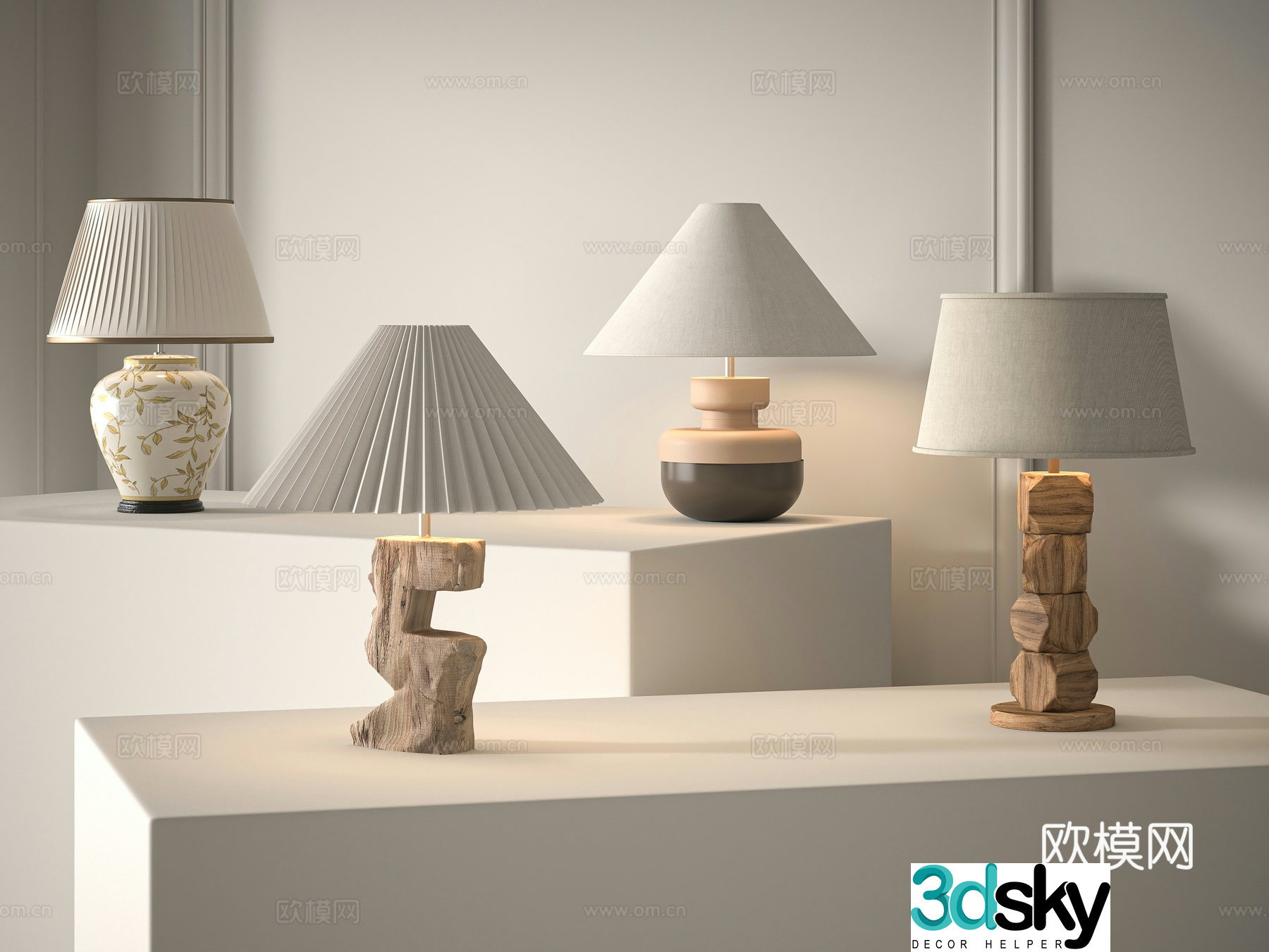 3D model of medieval style table lamp