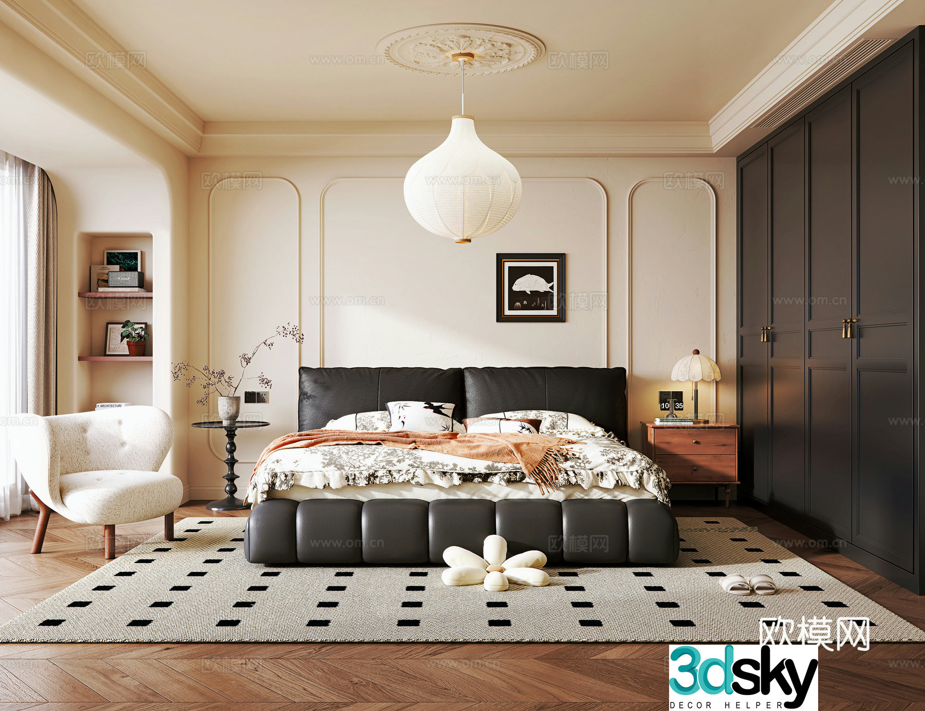 French bedroom master bedroom 3d model