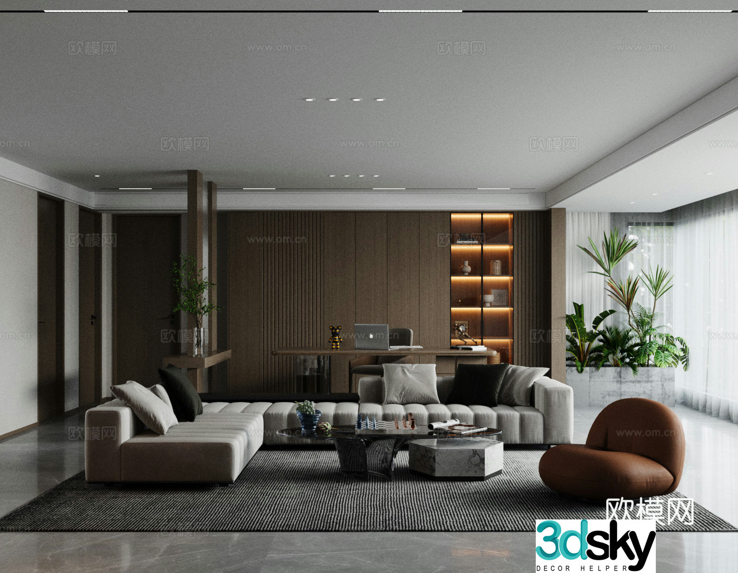 Italian living room 3d model