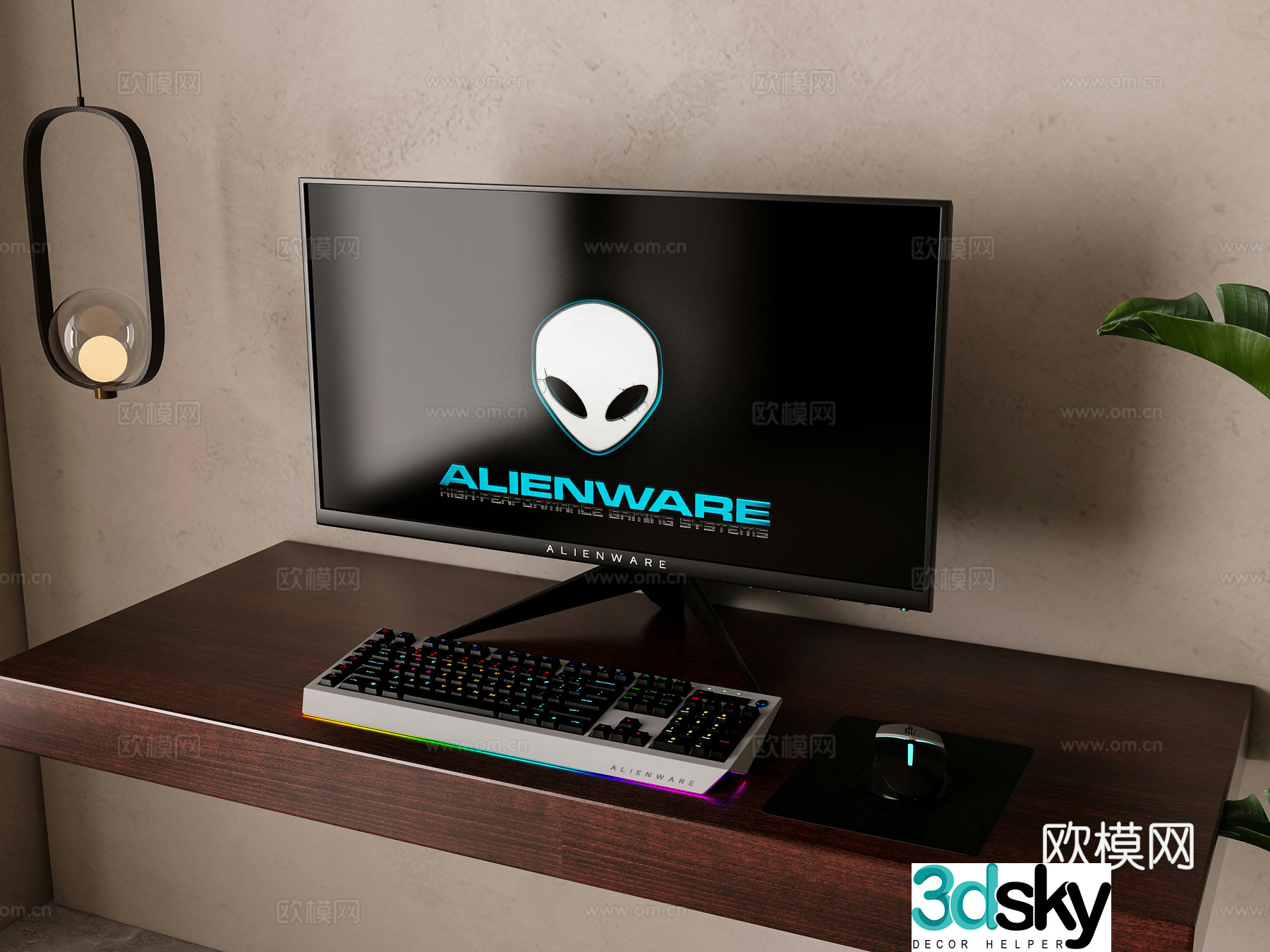 Modern computer monitor 3d model