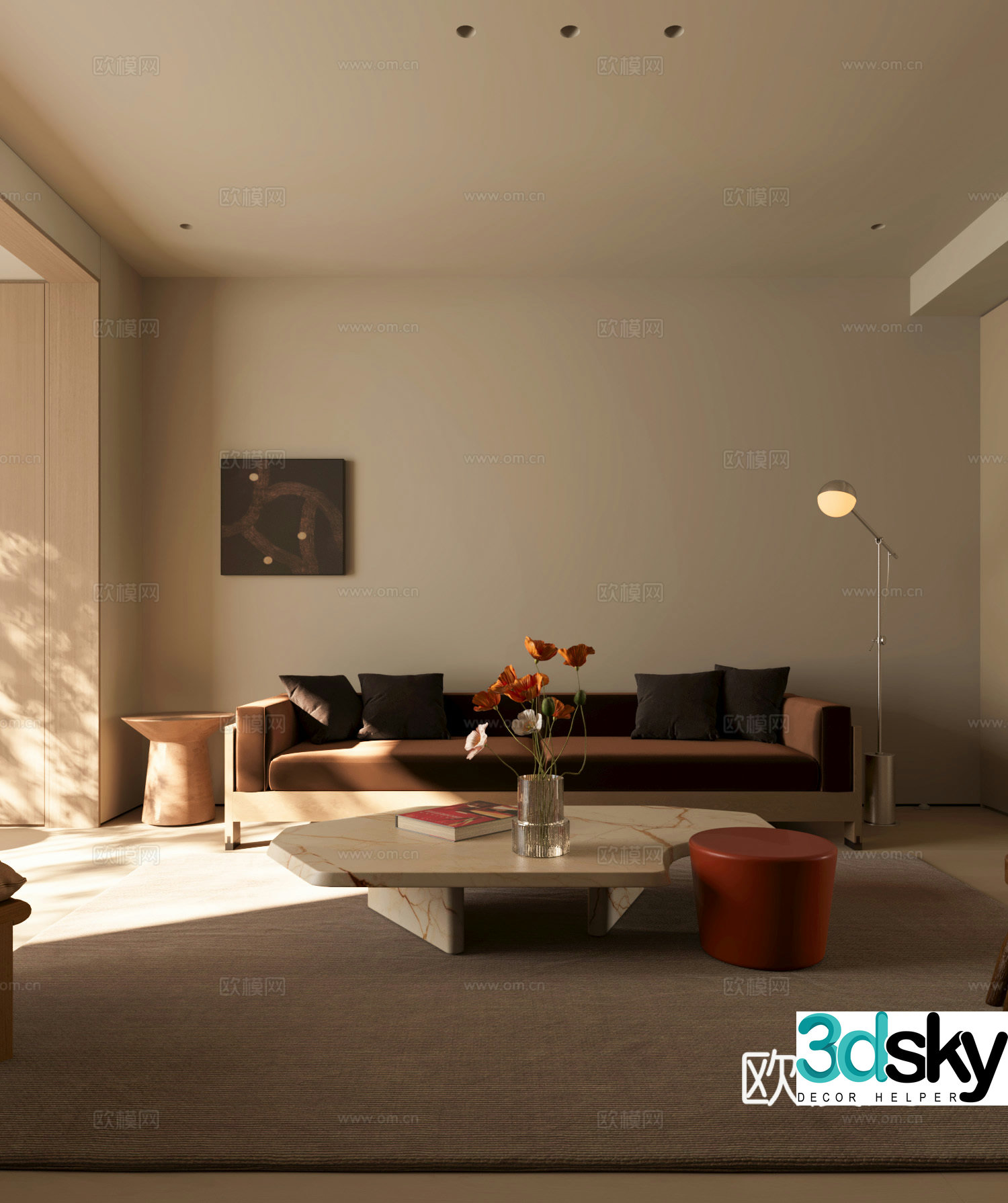 Modern living room 3d model
