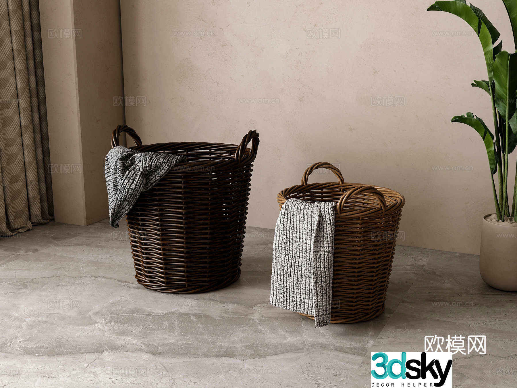 Wasabi storage basket 3D model