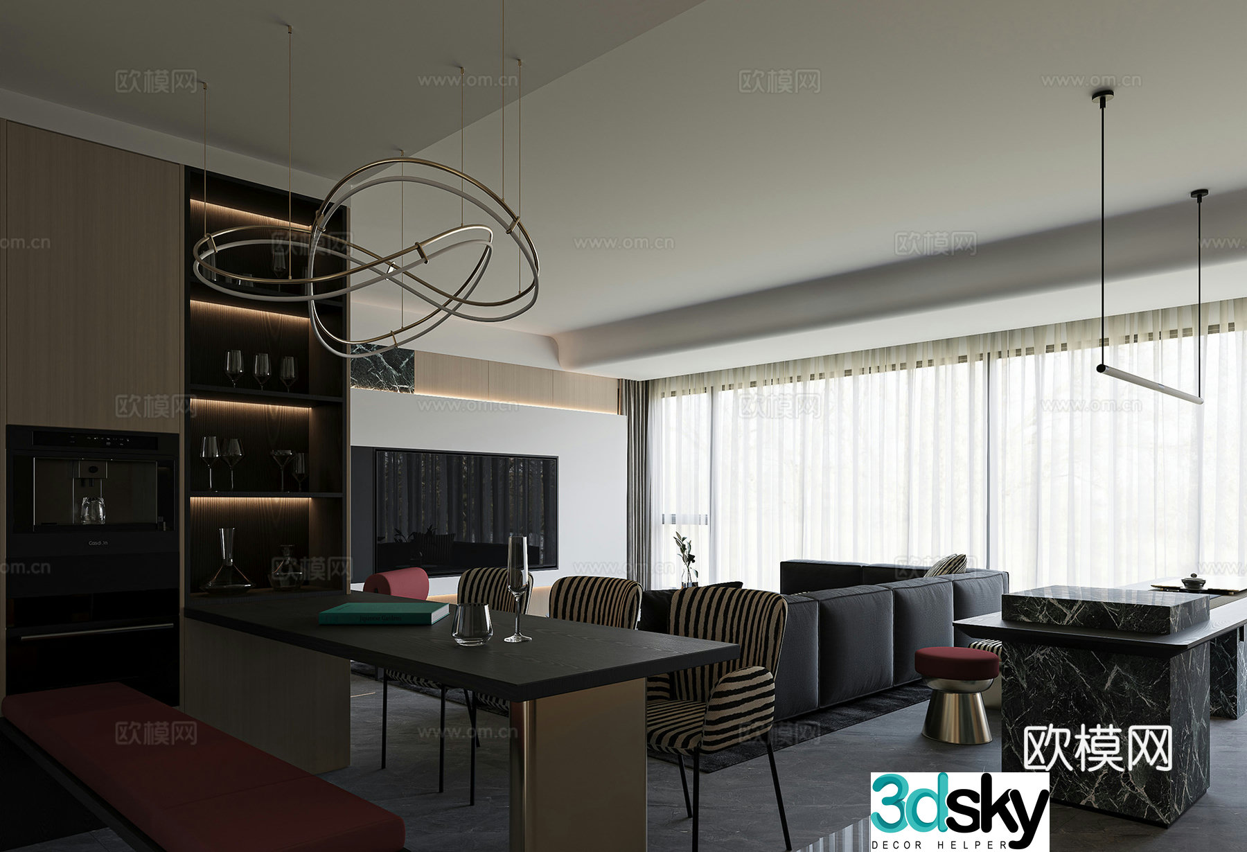 Italian restaurant 3D model