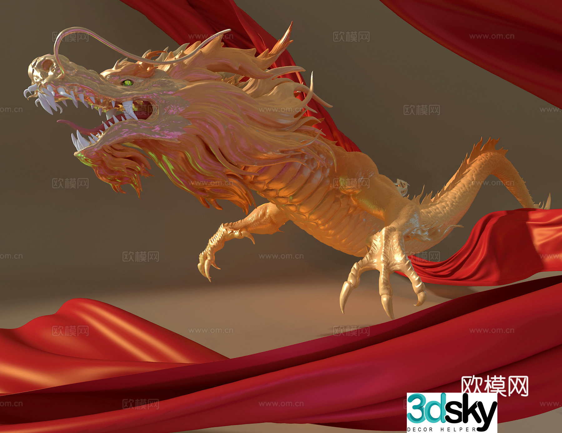 Dragon sculpture 3d model