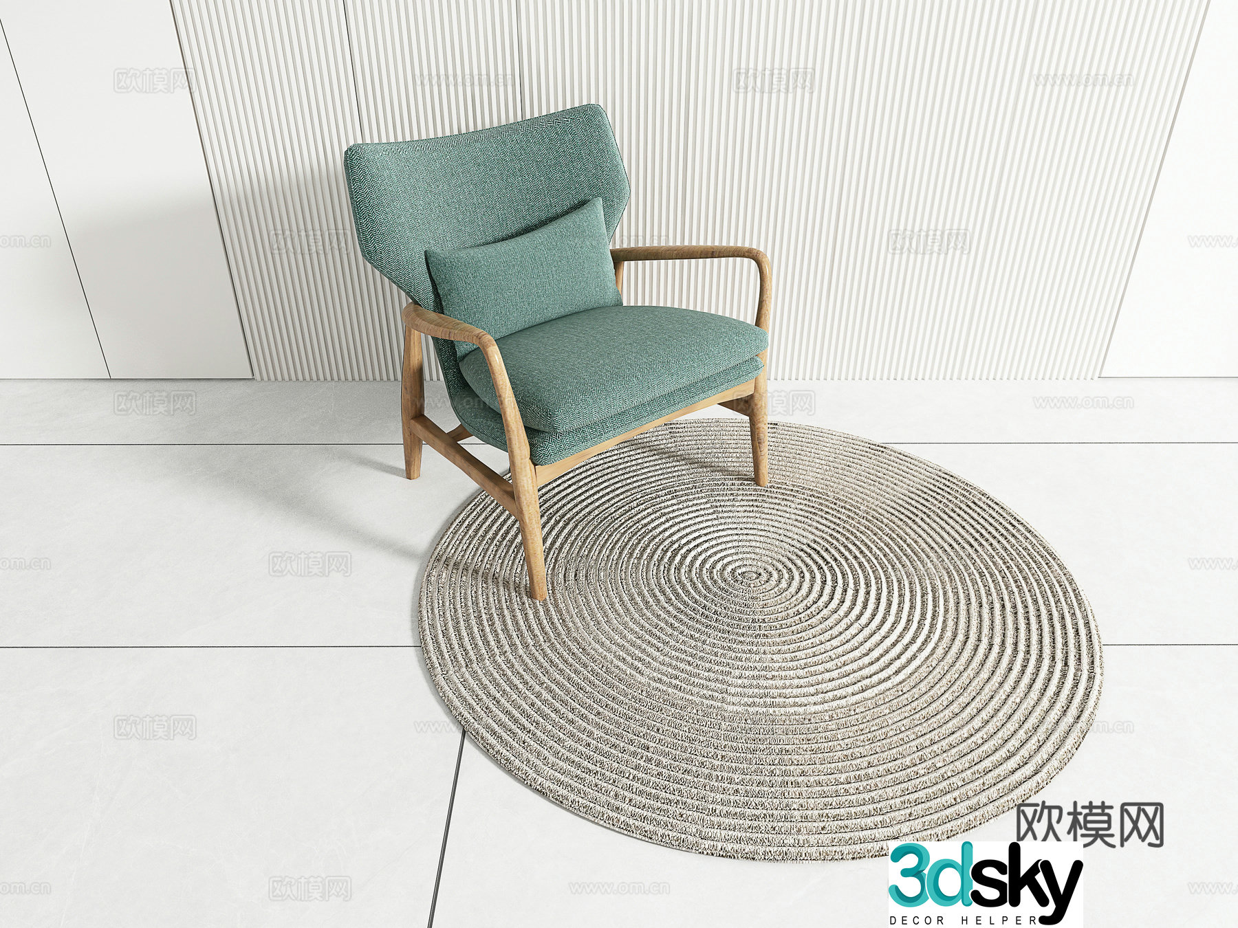 Modern leisure chair sofa chair 3d model