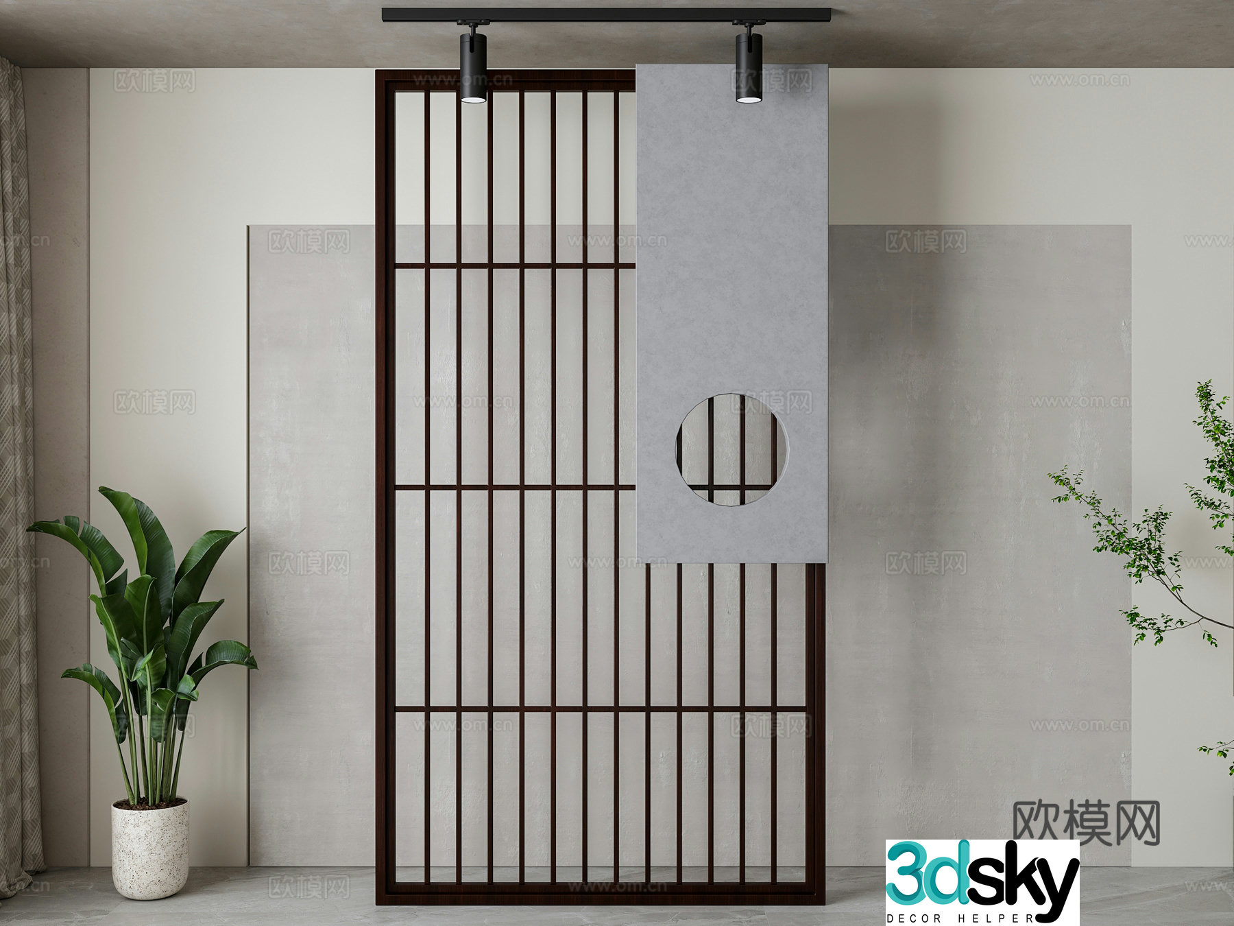 New Chinese partition 3D model