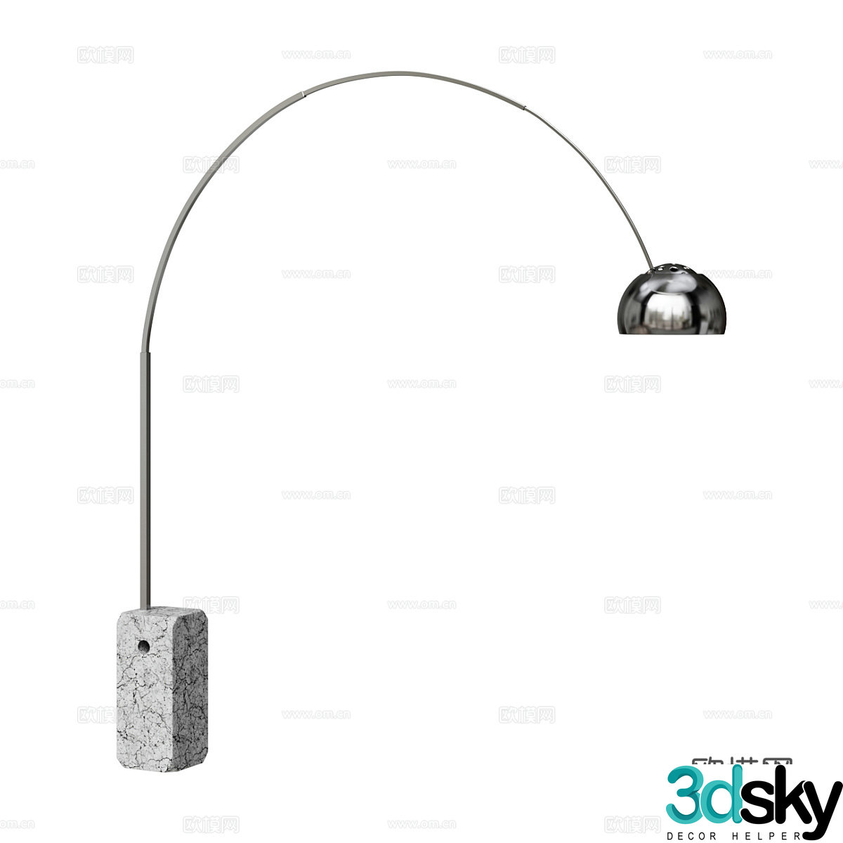 Modern fishing lamp Floor lamp 3d model