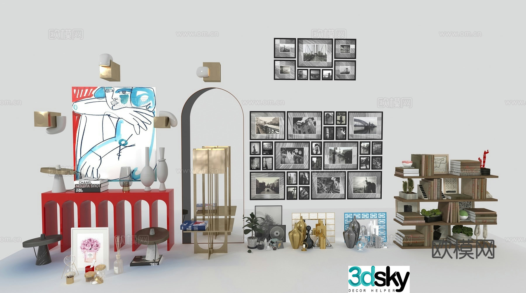 Modern decorations ornaments crafts hanging paintings 3d model