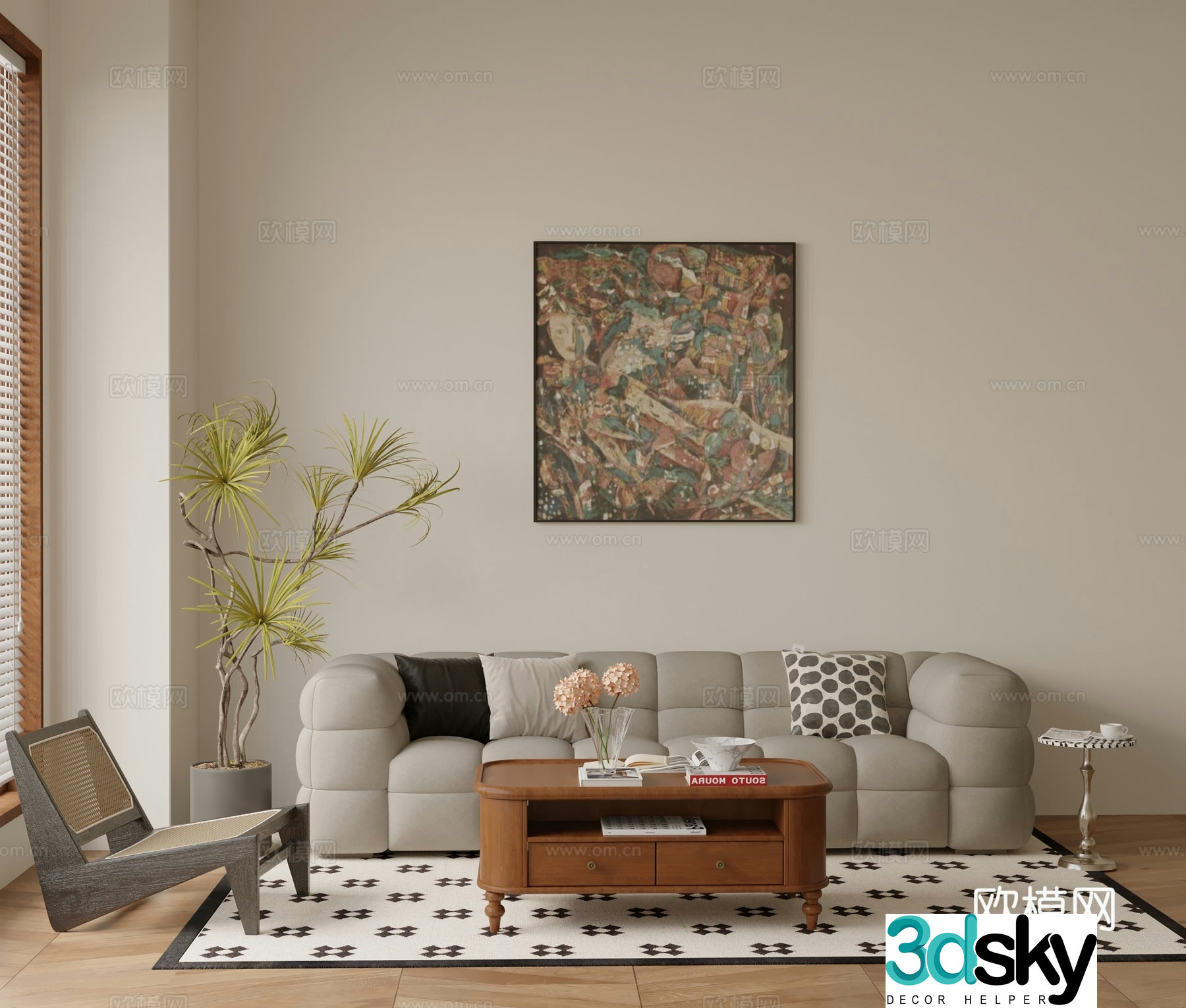 Wasabi combination sofa 3D model