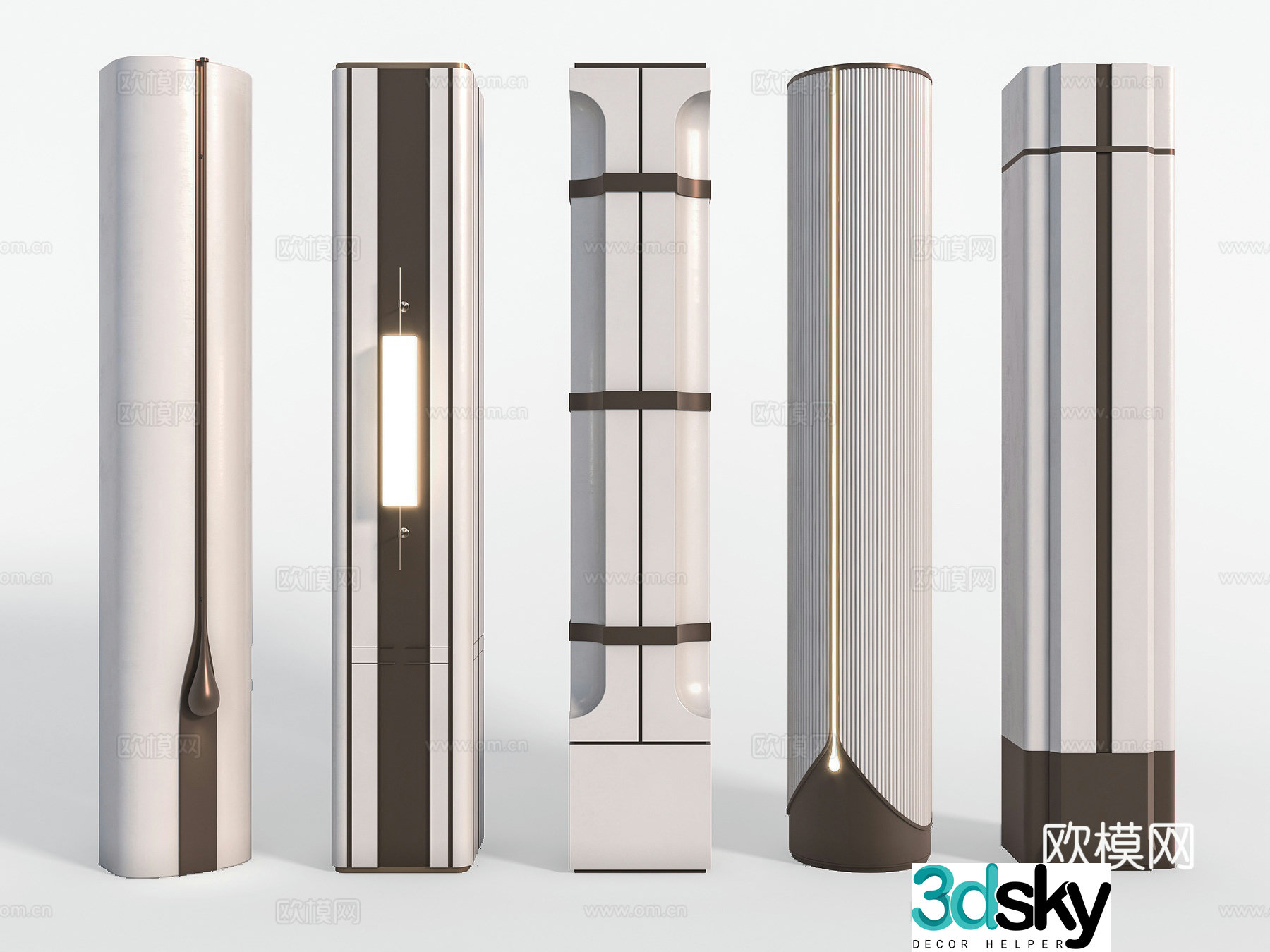 Modern column decorative column shaped column alien column 3D model