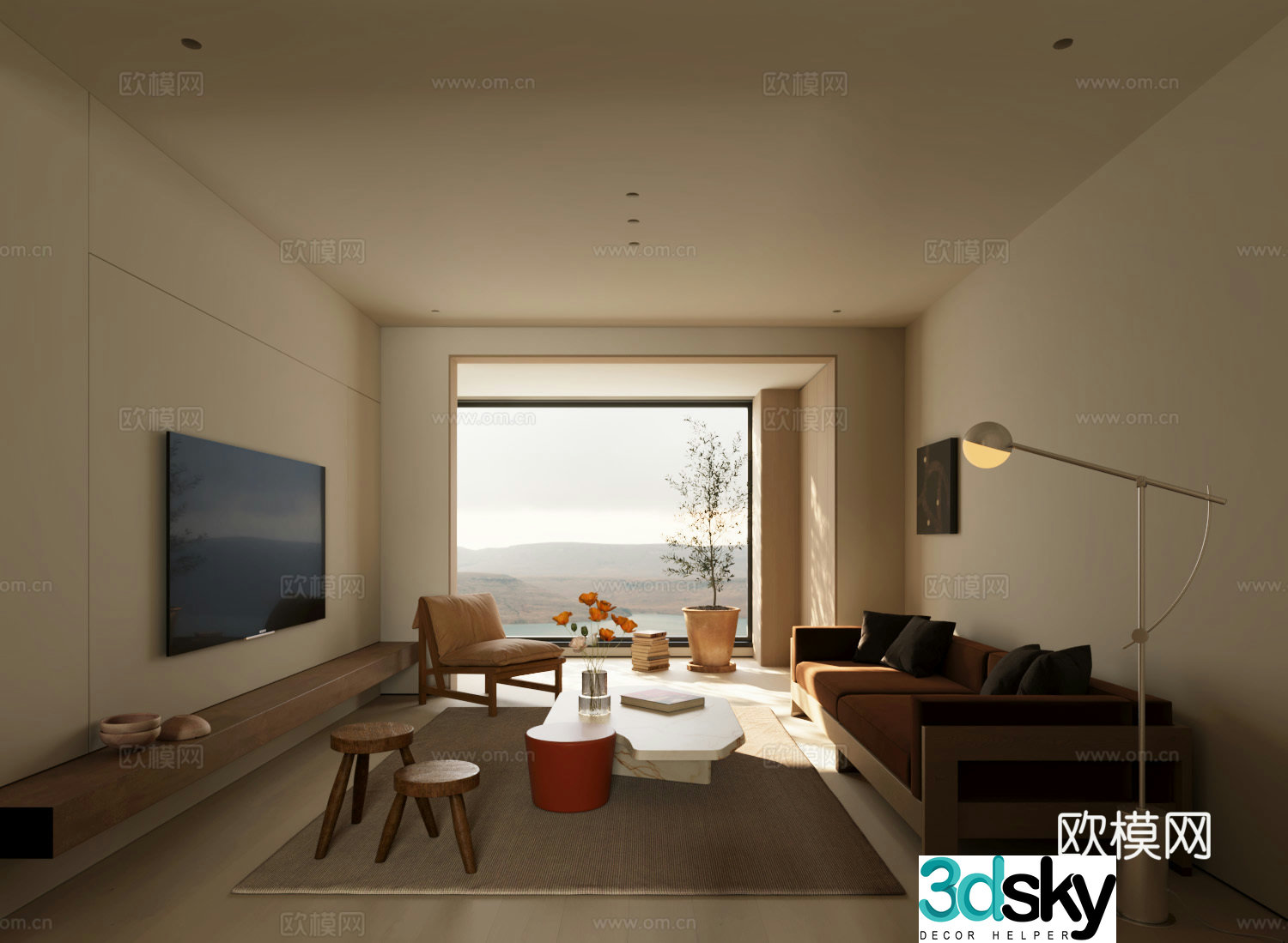 Wasabi Living Room 3D Model