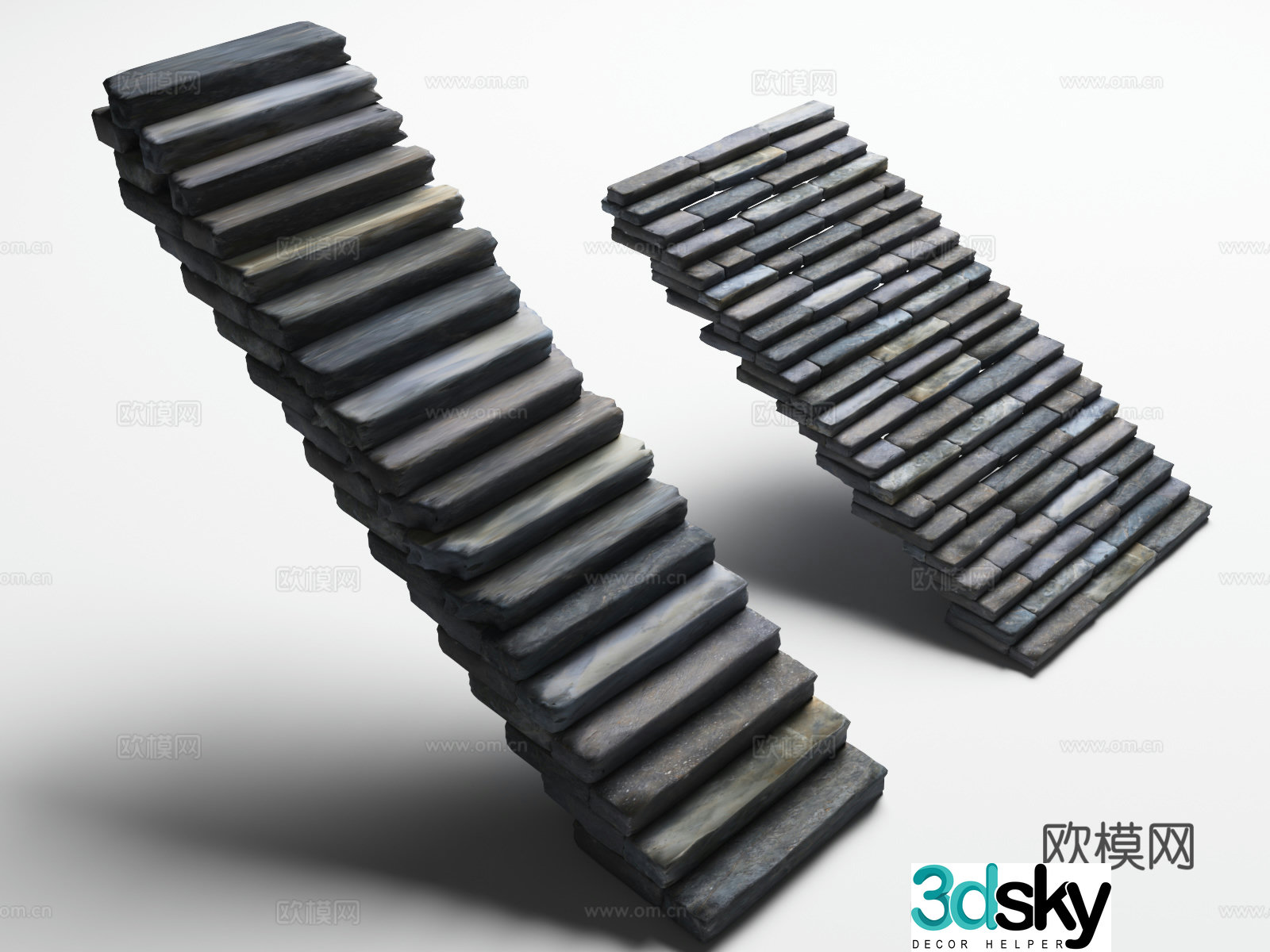 Ancient Steps Stone Steps Stone Steps Stone Steps 3D Model