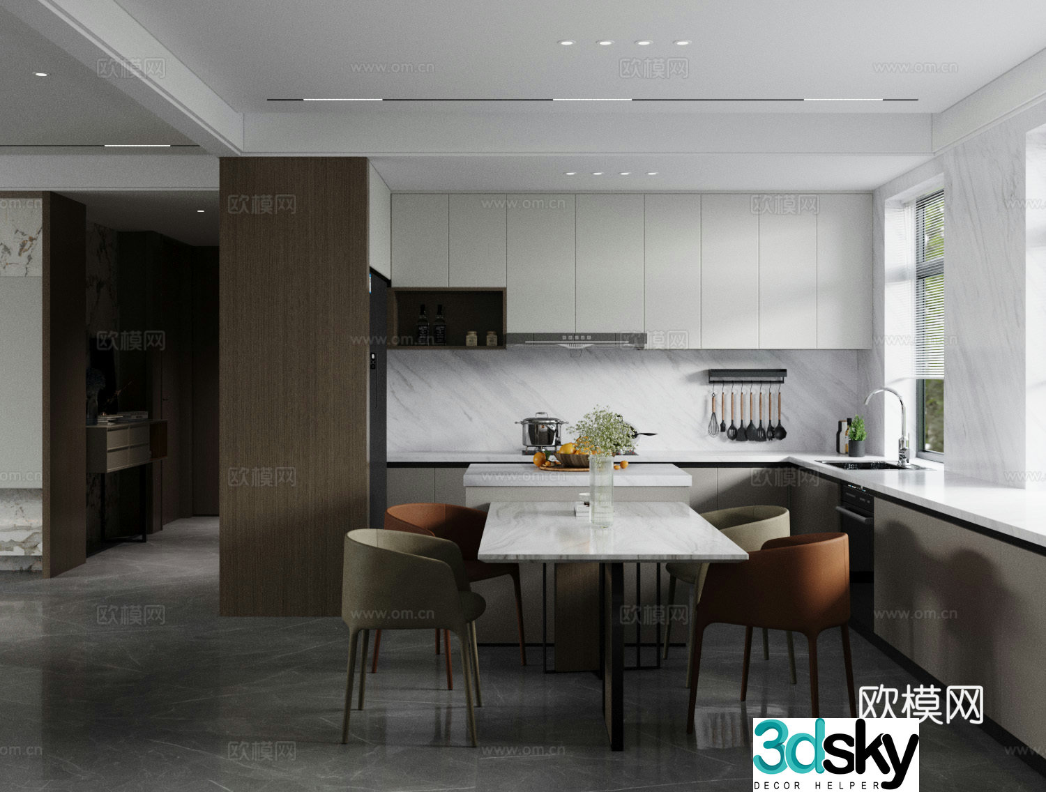 Modern restaurant 3d model