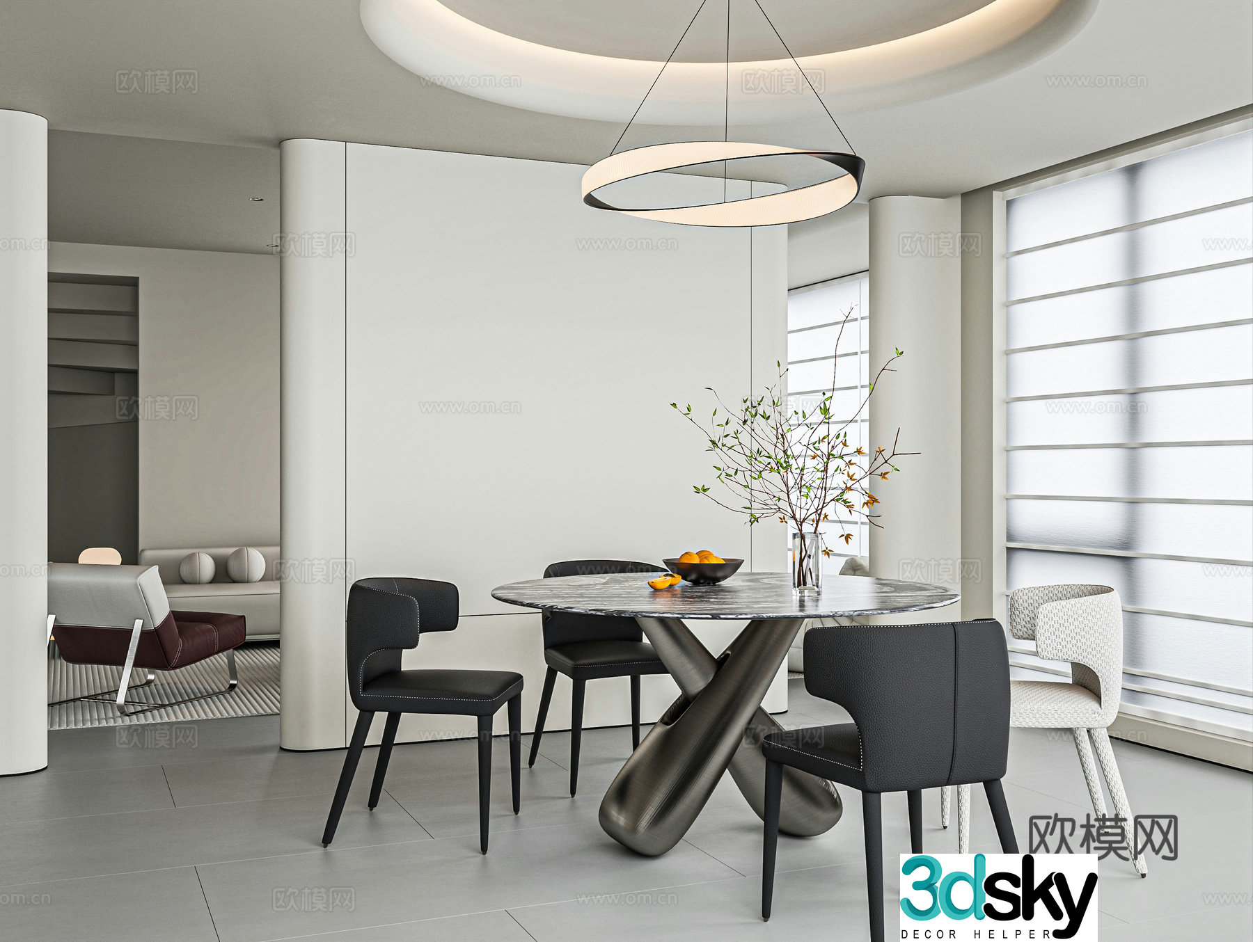 Modern restaurant 3d model