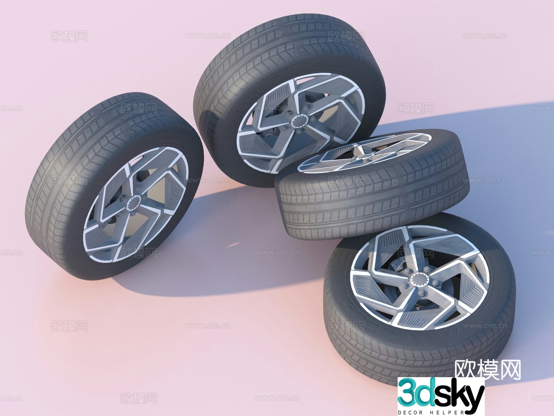Tire Car Wheel Tire 3D Model